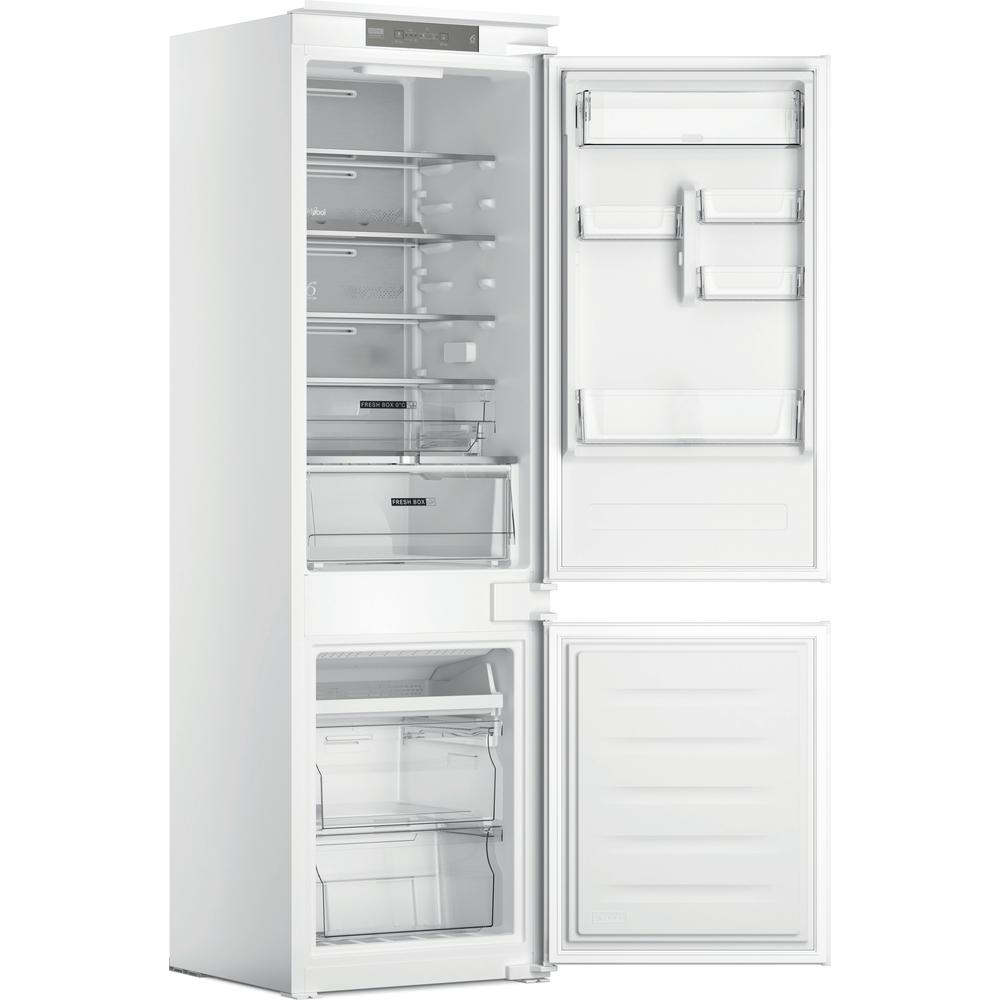 Whirlpool Fridge-Freezer Combination Built-in WHC18 T332 P UK White 2 doors Perspective open