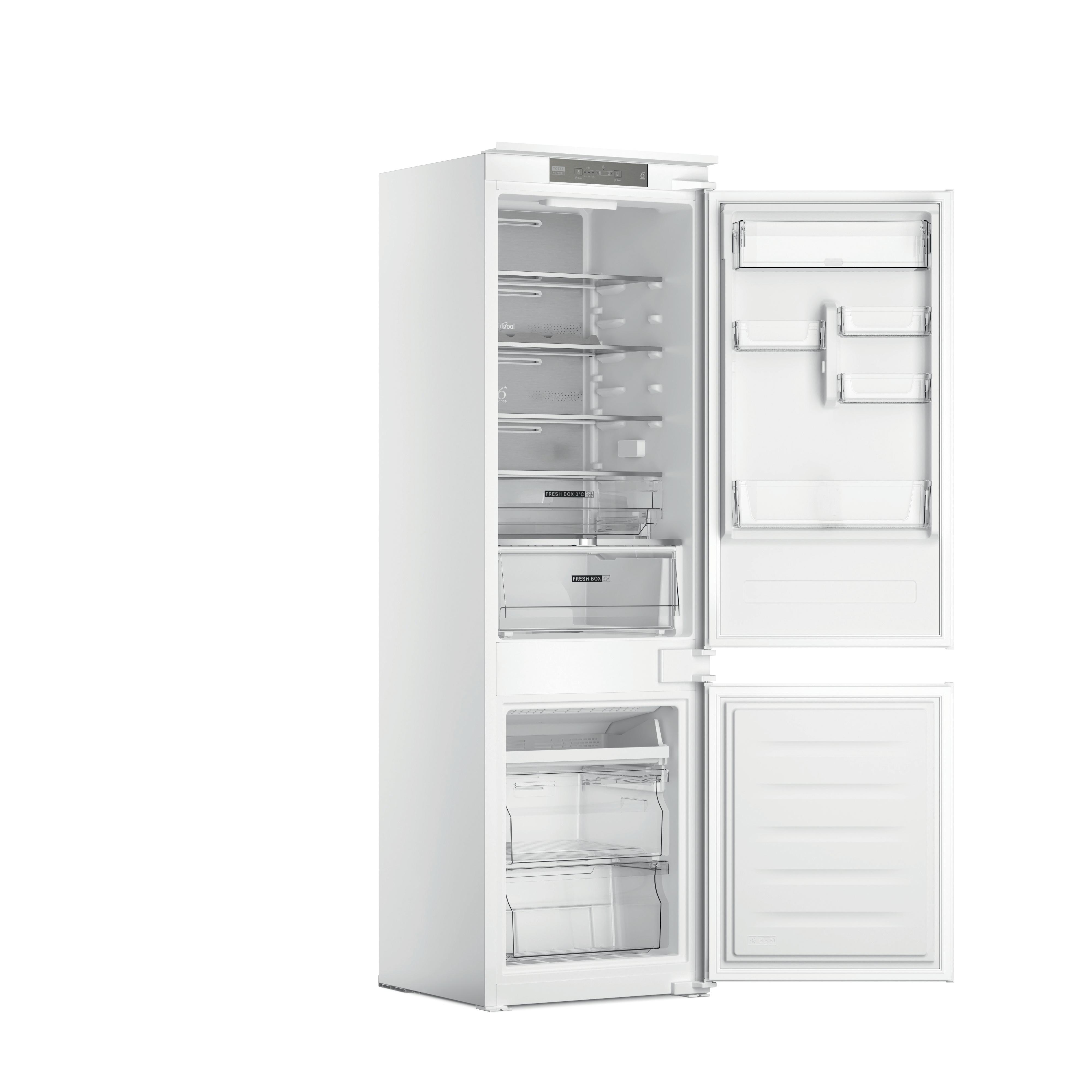 Whirlpool Fridge/freezer combination Built-in WHC18 T332 P UK White 2 doors Perspective open