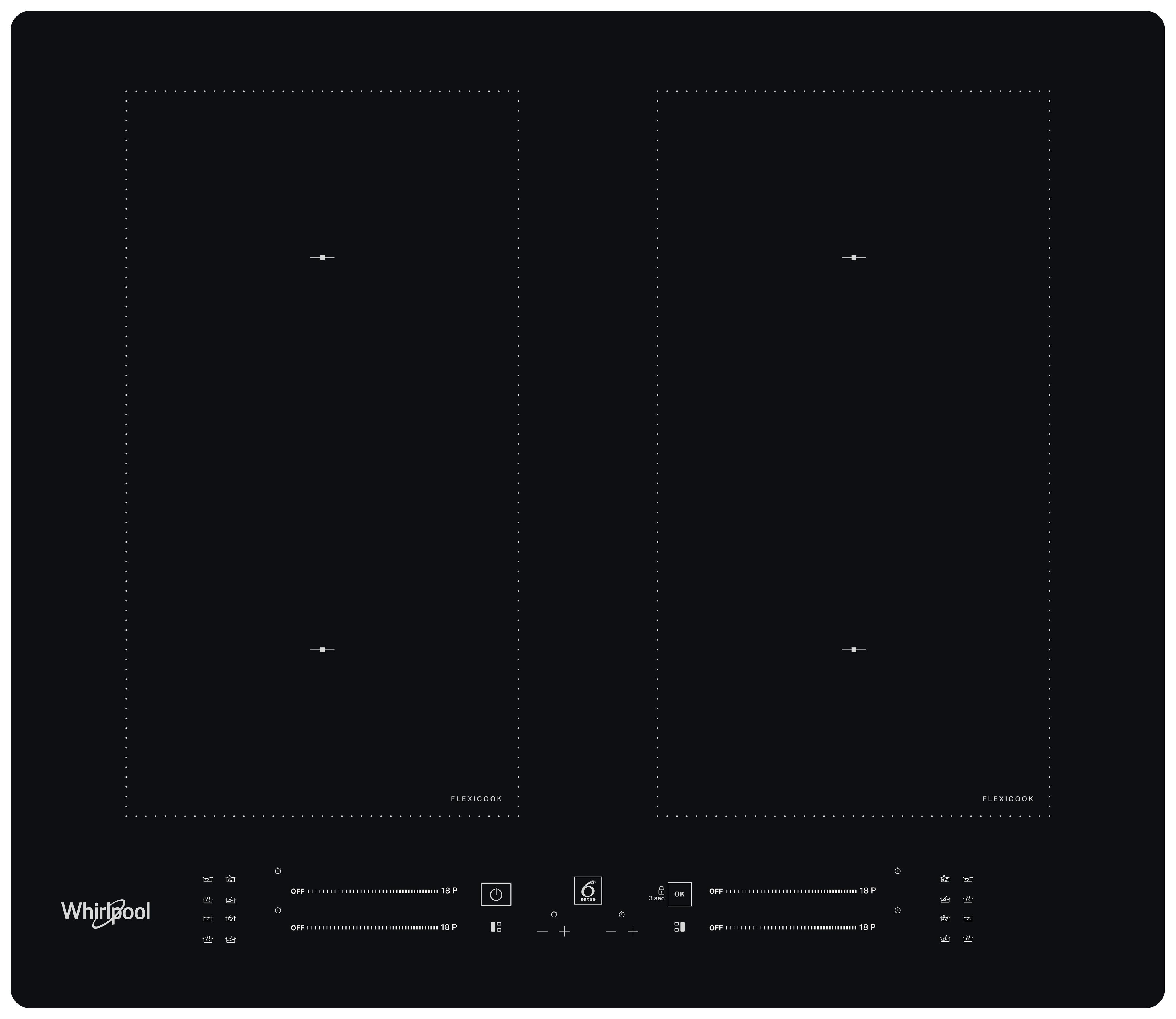 Whirlpool Varná deska WL S7260 NE Černá Induction vitroceramic Frontal