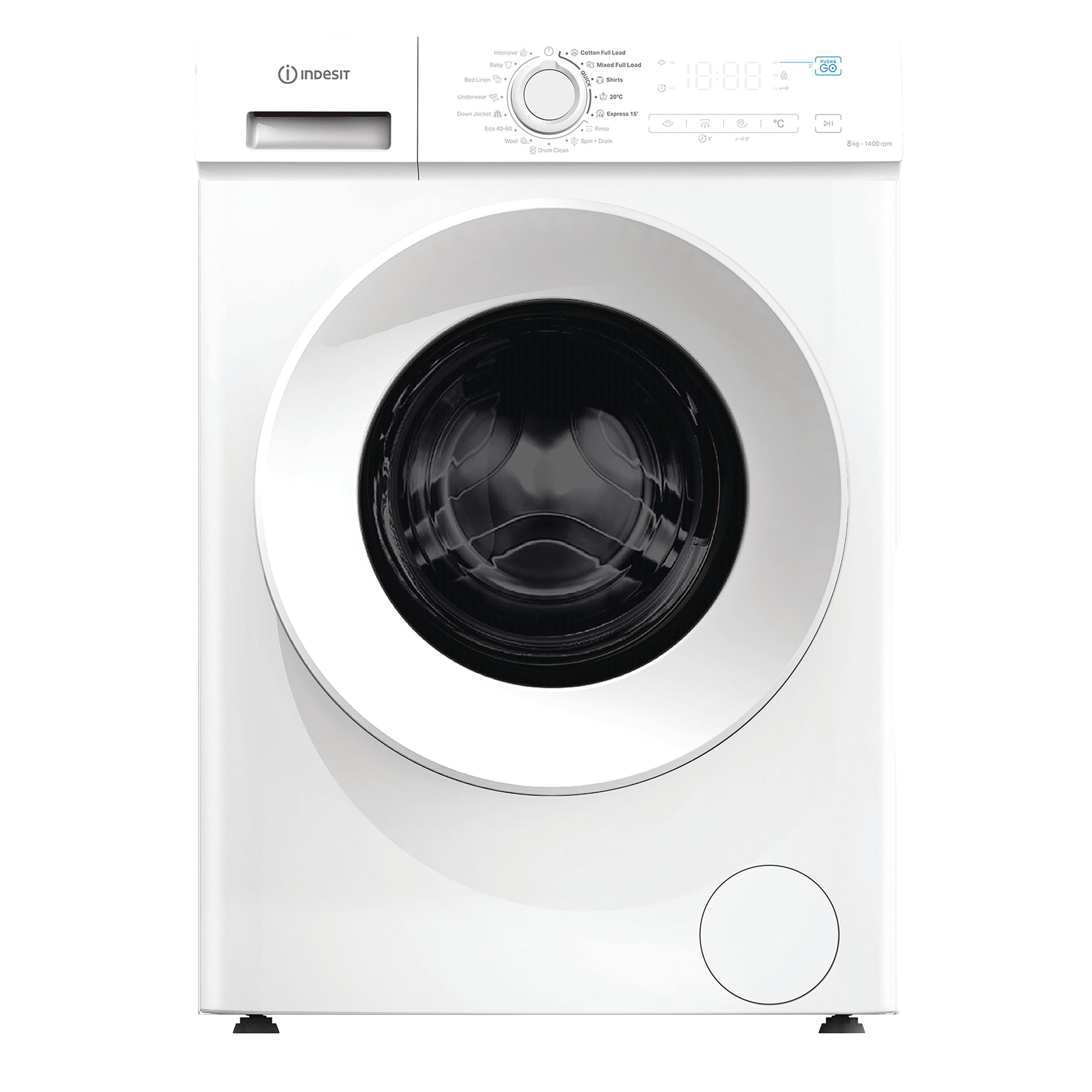 Indesit Lave-linge Pose-libre IMA 864 MY TIME BE Blanc Frontal A Frontal
