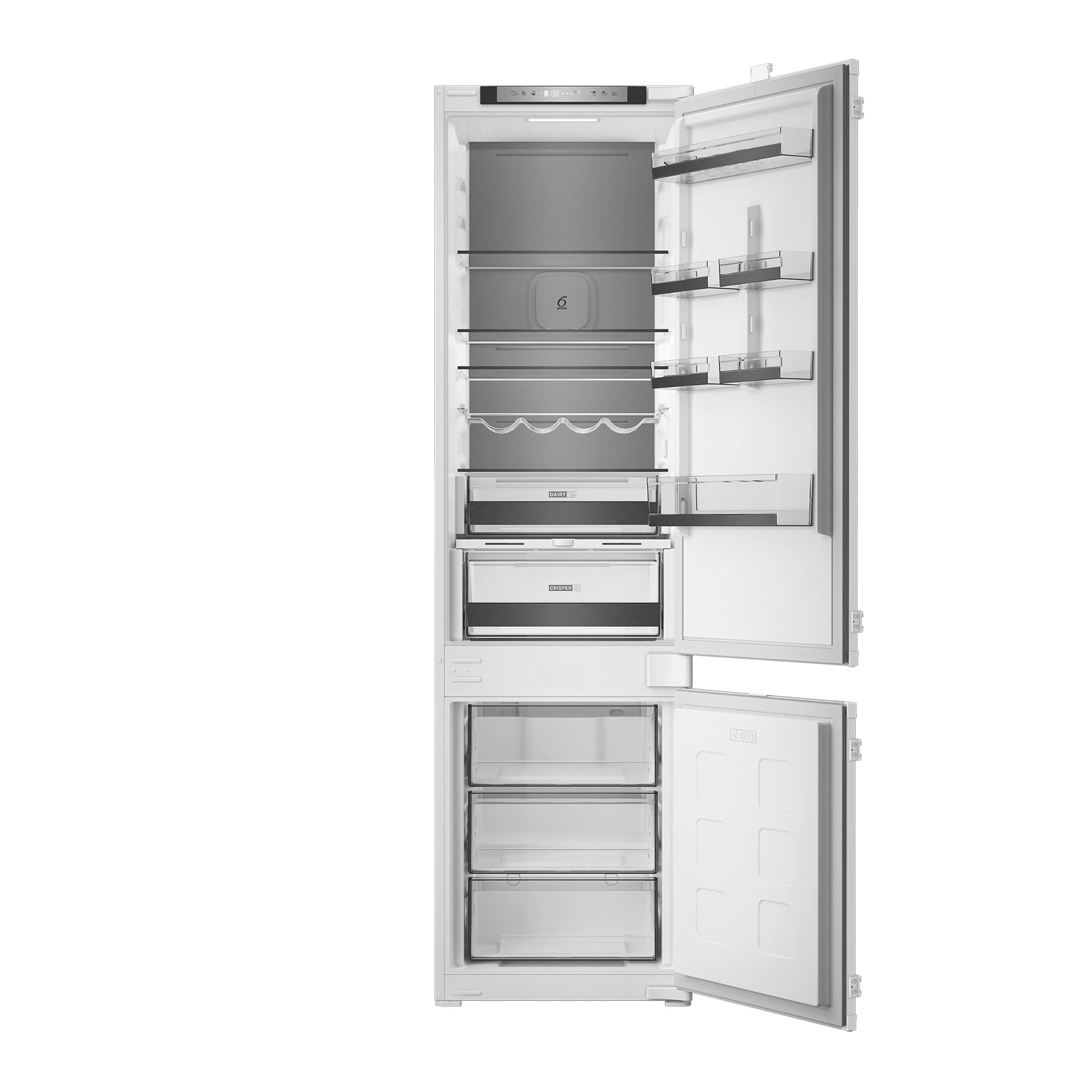 Whirlpool Hűtő/fagyasztó kombináció Beépíthető WHK2 5323 B5E1 Zinc Metal 2 doors Frontal open