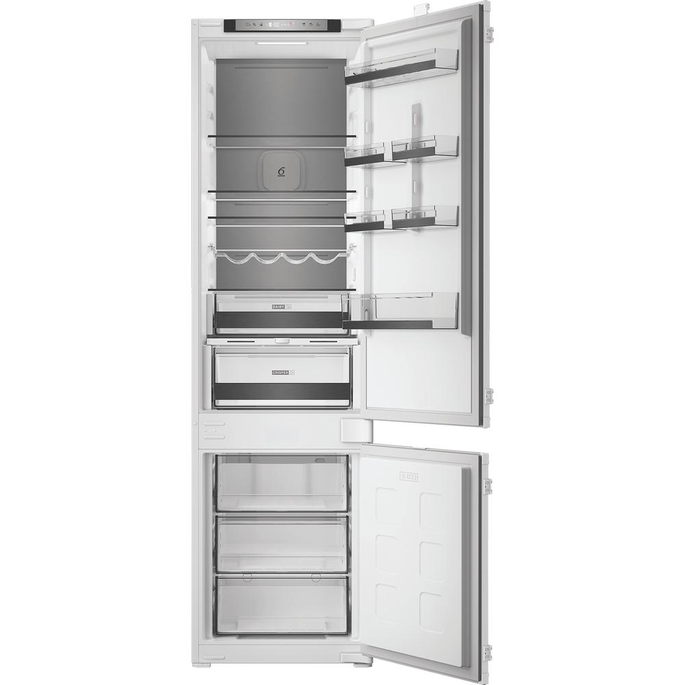Whirlpool Комбиниран хладилник с камера Вграден WHK2 5323 B5E1 Zinc Metal 2 врати Frontal open
