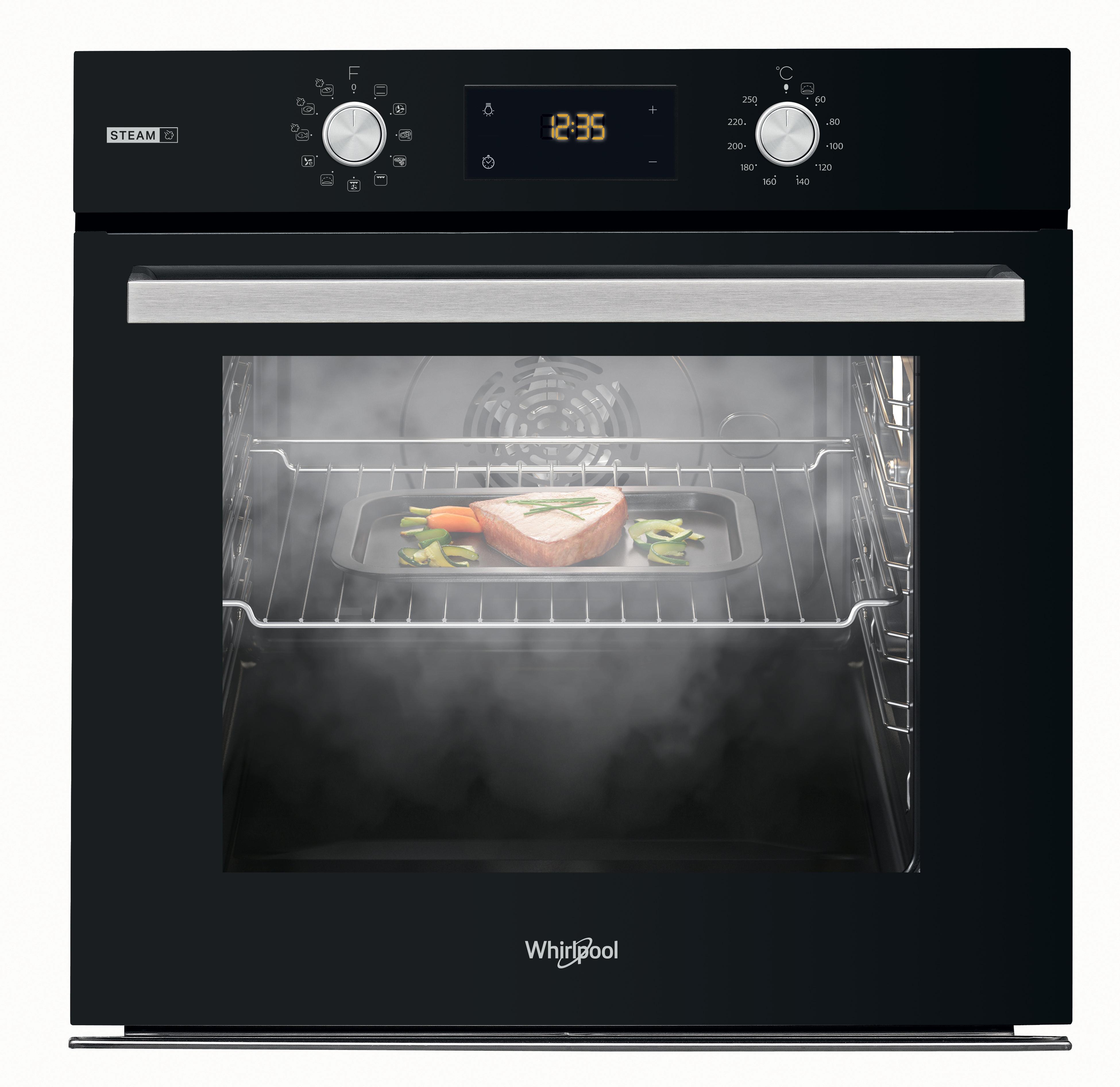Електрическа фурна за вграждане Whirlpool: черен цвят - OAS KC8V1 BLG