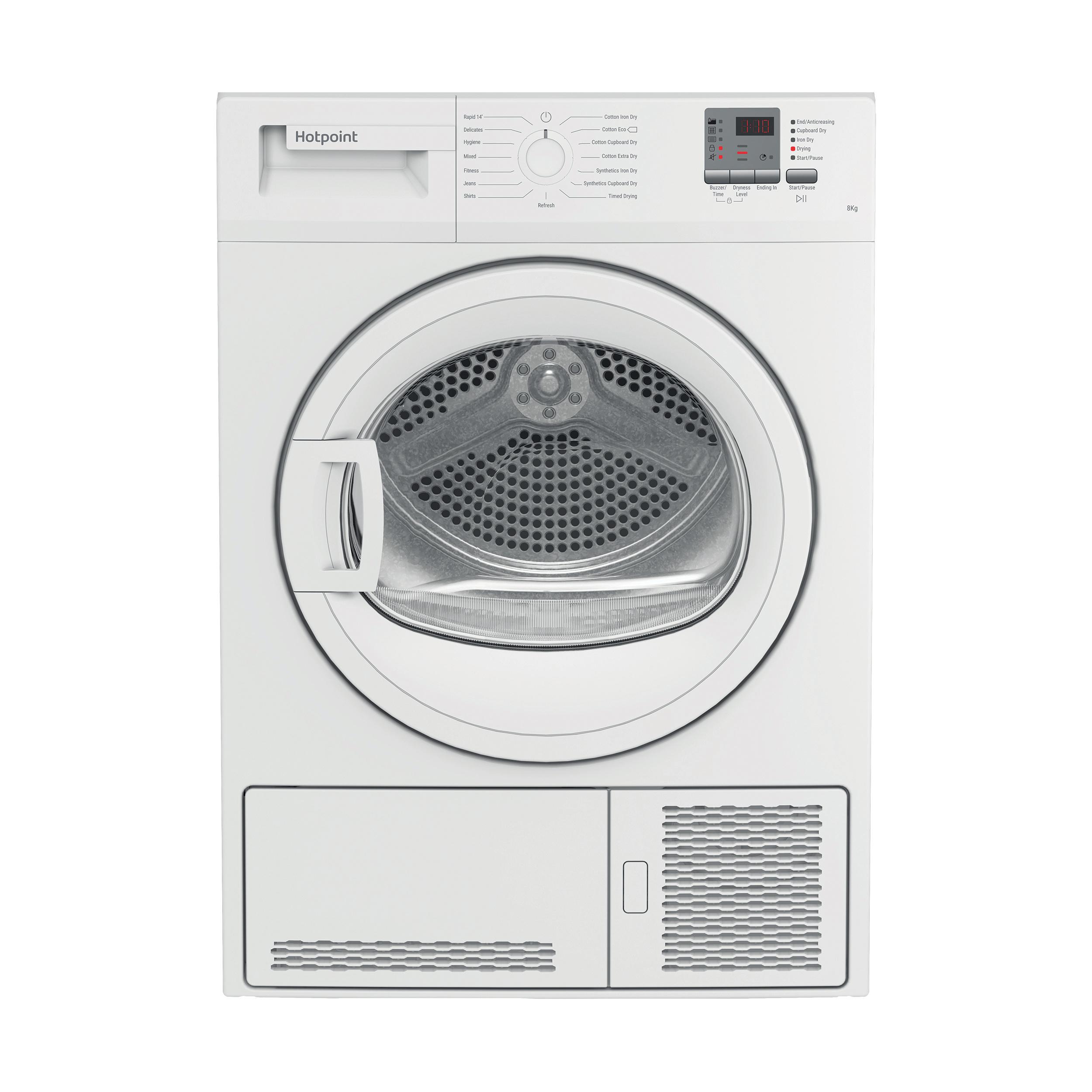 Hotpoint Dryer C HD C82 WWGD UK White Frontal