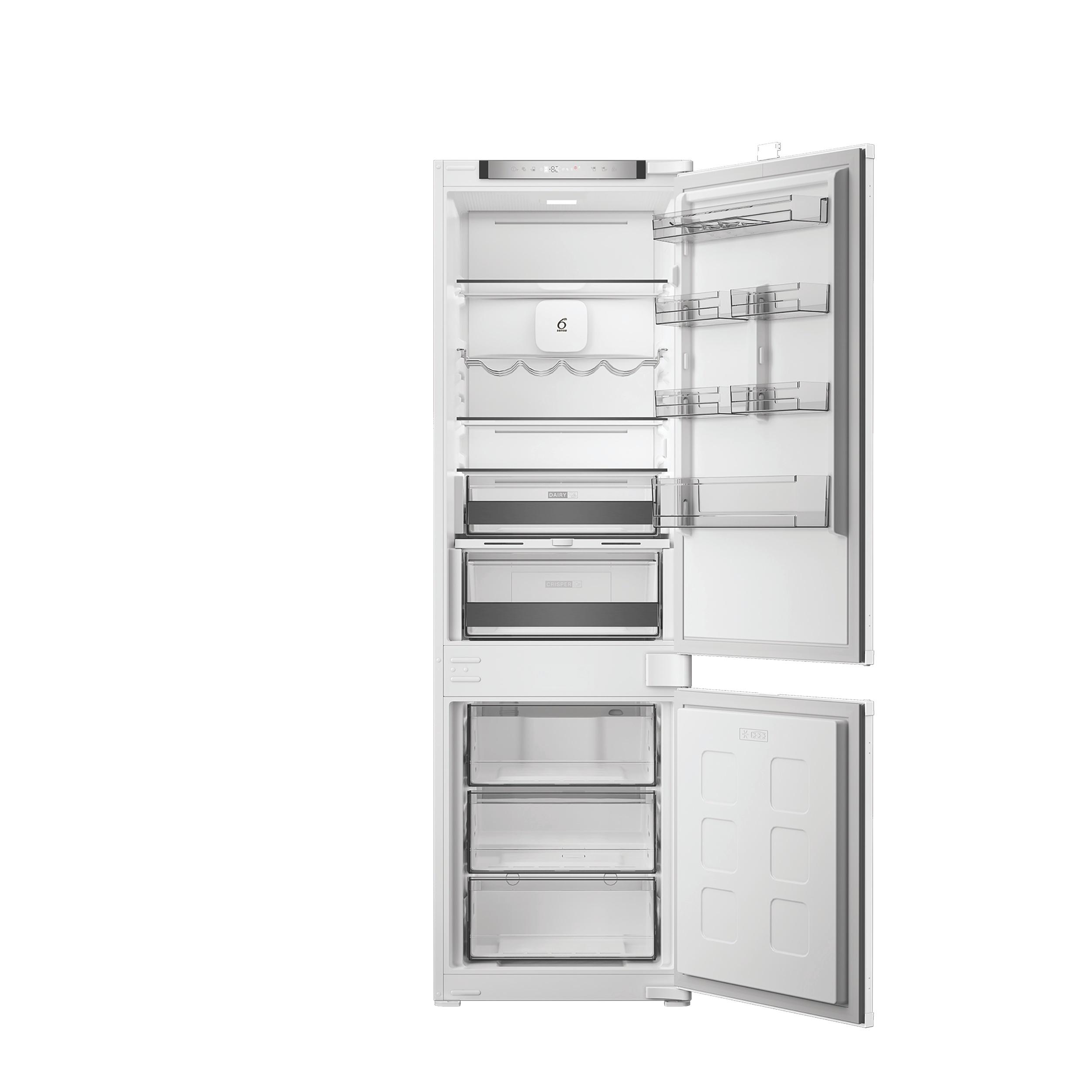 Whirlpool Racitor-congelator combinat Încorporabil WHK2 5293 B5E Zinc Metal 2 doors Frontal open