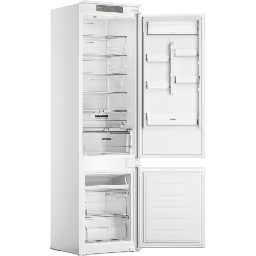 Whirlpool Fridge-Freezer Combination Built-in WHC20 T322 UK White 2 doors Perspective open