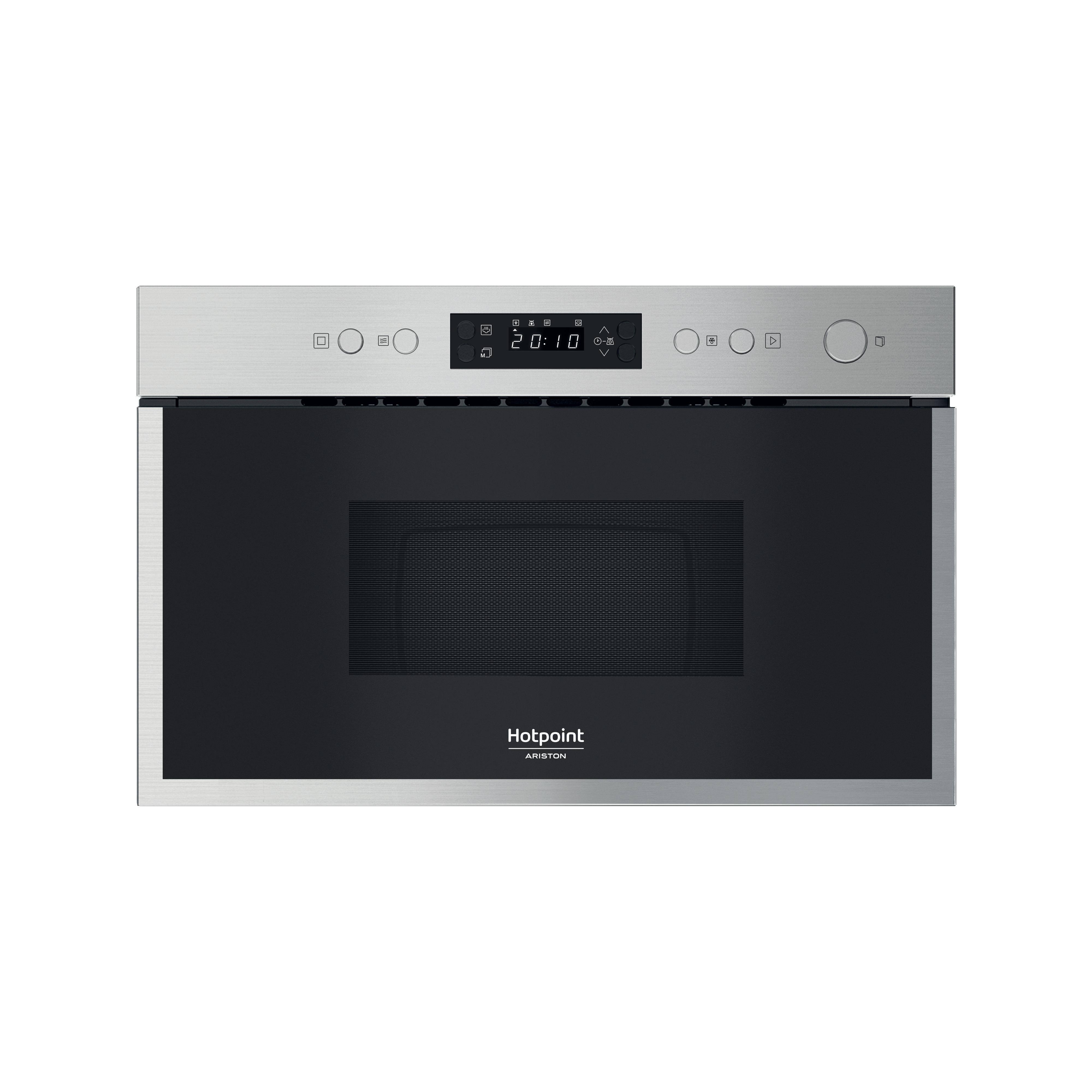 Micro-ondes encastrable Hotpoint : couleur acier inoxydable