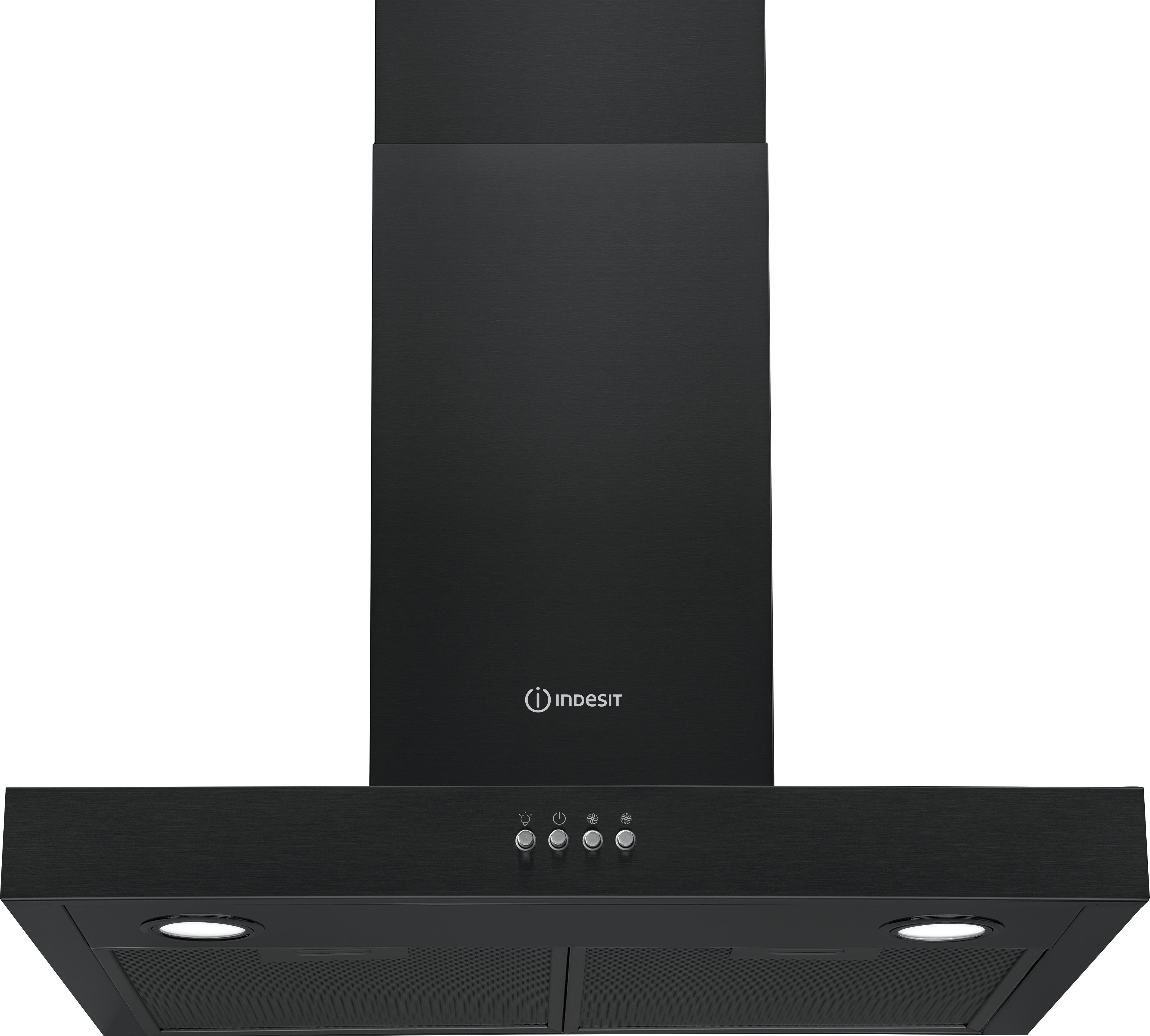 Indesit Dampkap Inbouw IHBS63FLMK Zwart Inbouw Mechanisch Frontal