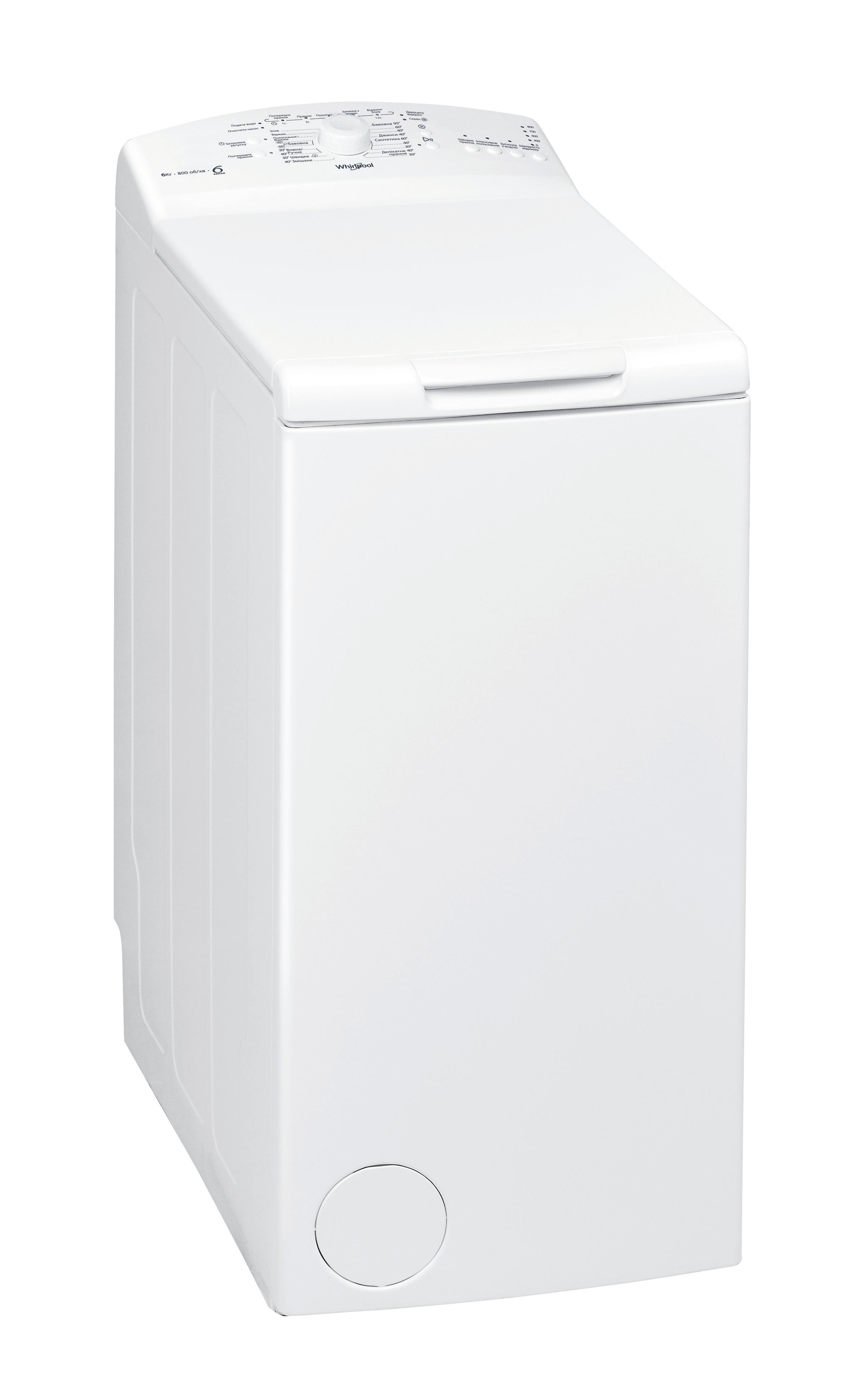 Whirlpool Пральна машина Соло AWE 6080 UA Білий Top loader A++ Perspective