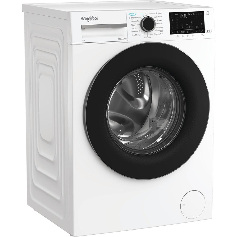 Whirlpool Veļas mazgājamā mašīna Brīvi stāvošs WAM 97WB EE Balts Priekšējās ielādes A Perspective