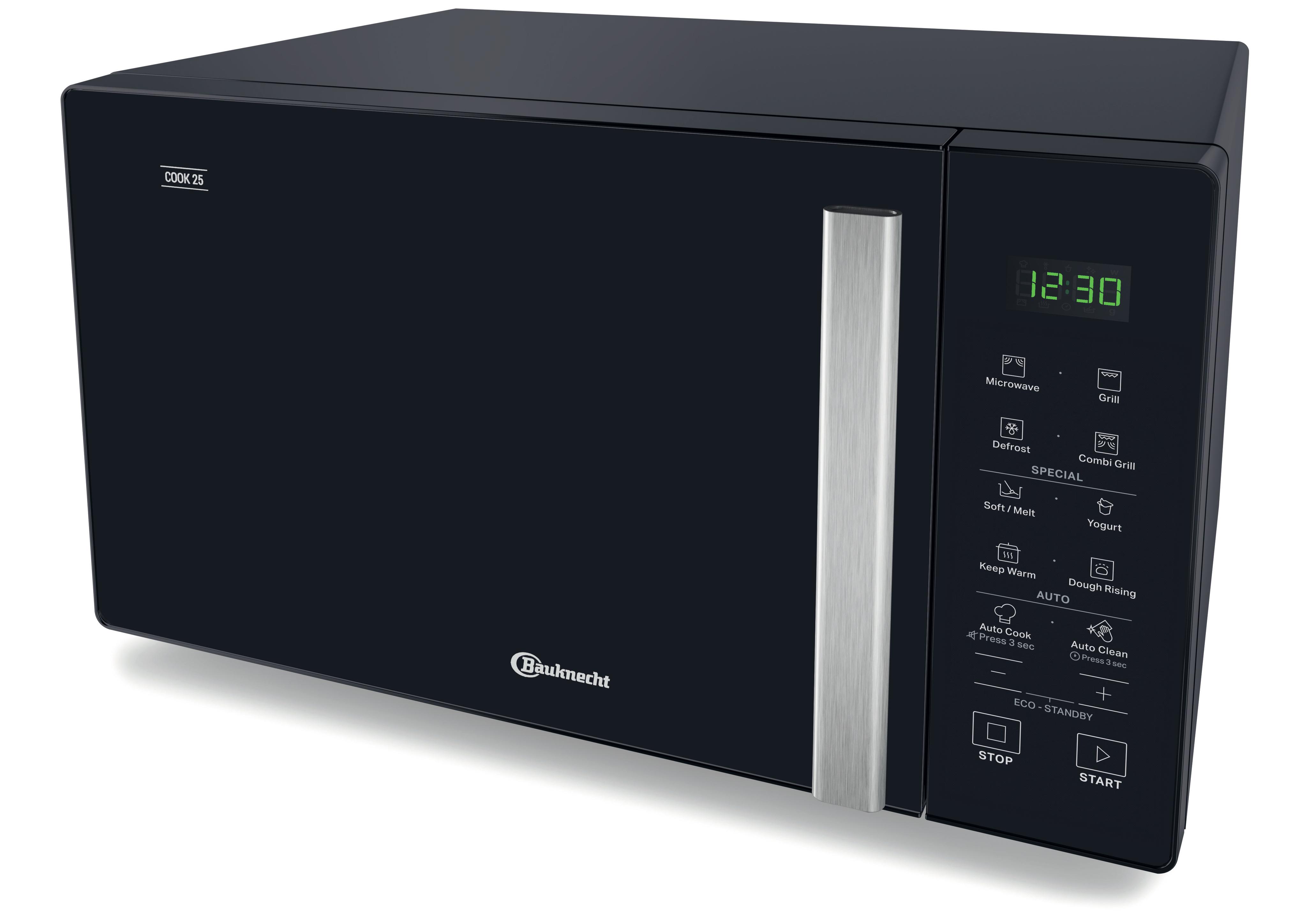 Bauknecht Four micro-ondes Appareil à pose libre MW 253 B CH Noir Electronique 25 Micro-ondes+ Grill 900 Perspective