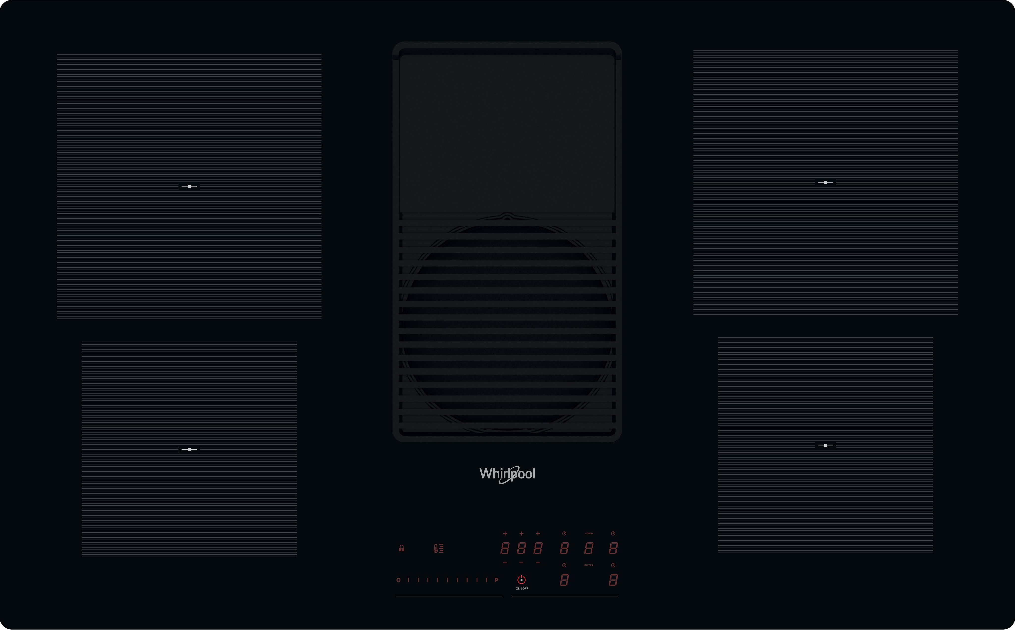 Whirlpool Venting cooktop WVH 92 K Fekete Frontal