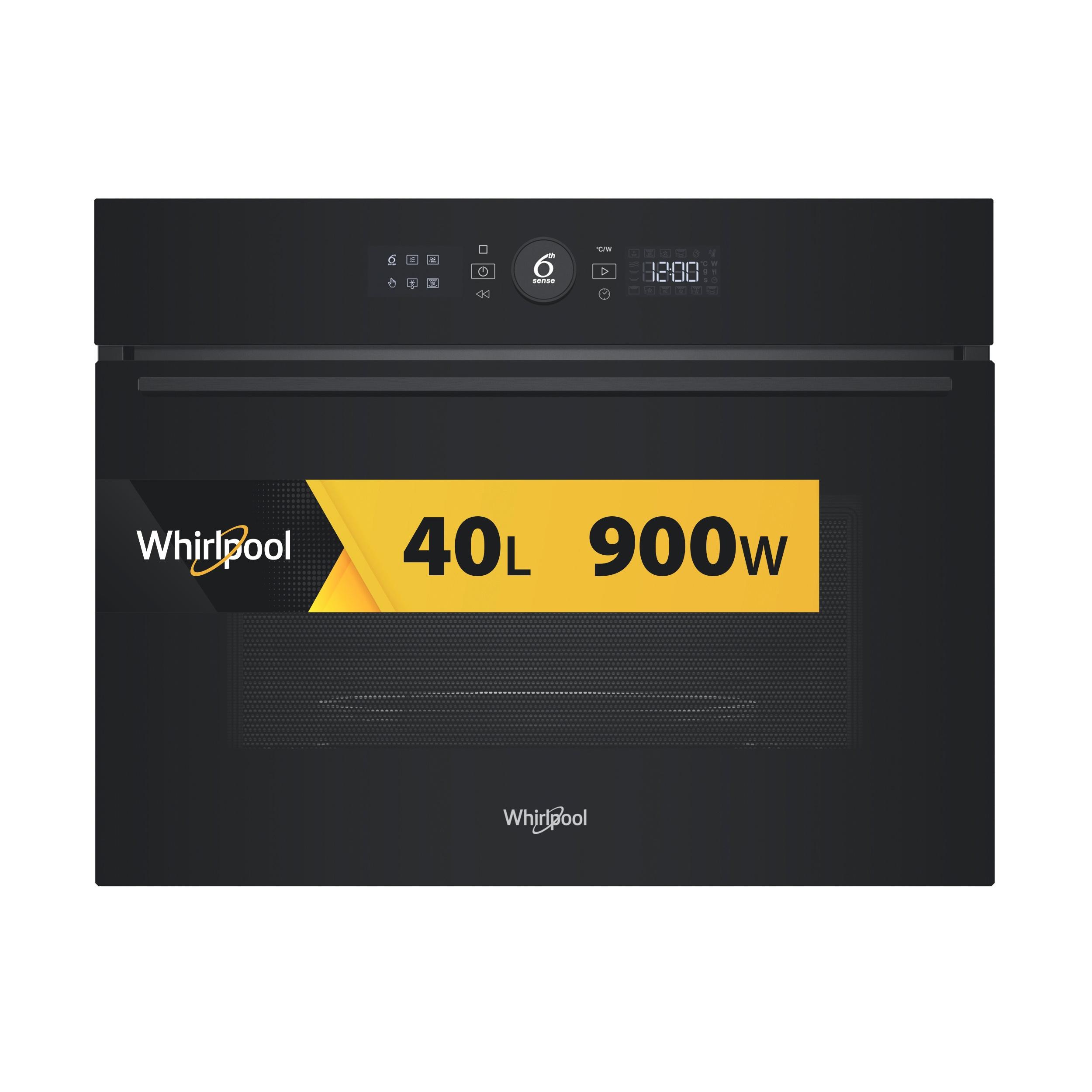 Whirlpool Мікрохвильова піч Вбудований (-а) WMW57DMB Чорний Електронне 40 Комбінована мікрохвильова піч 900 Frontal