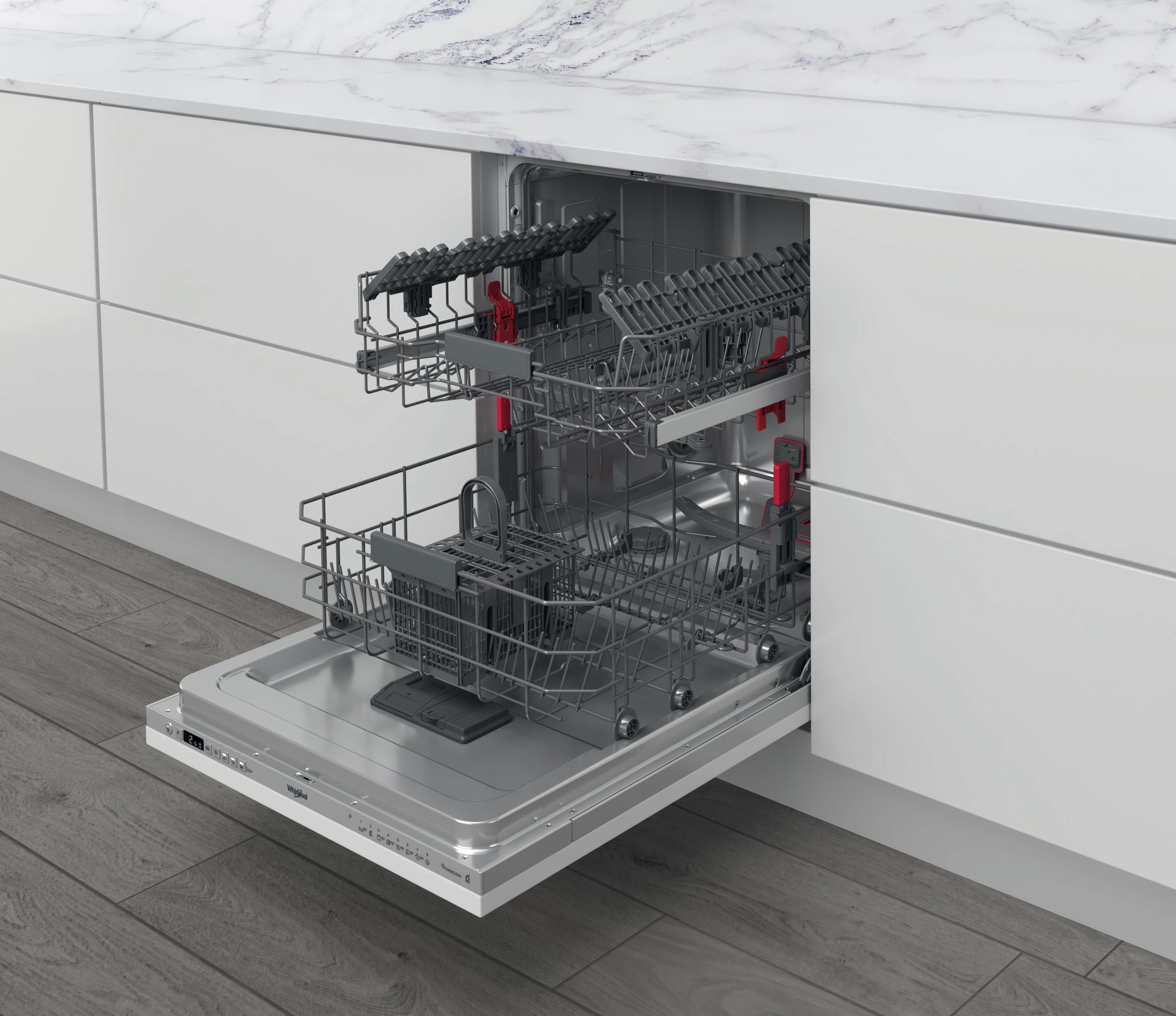 Whirlpool vgradni pomivalni stroj: Srebrna barva, Standardna širina - WI 7020 P