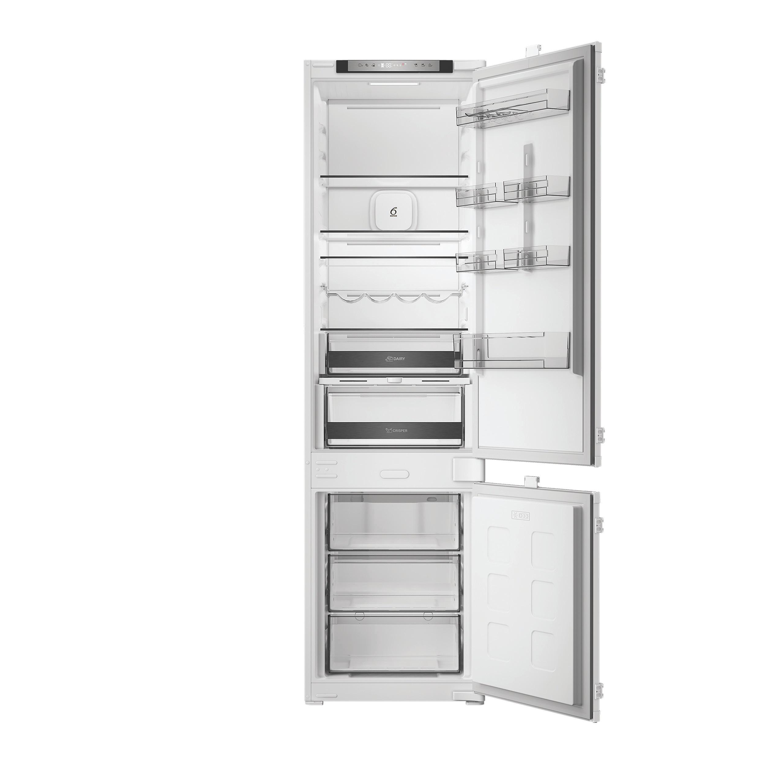 Whirlpool Hűtő/fagyasztó kombináció Beépíthető WHK2 5322 B4E Zinc Metal 2 doors Frontal open