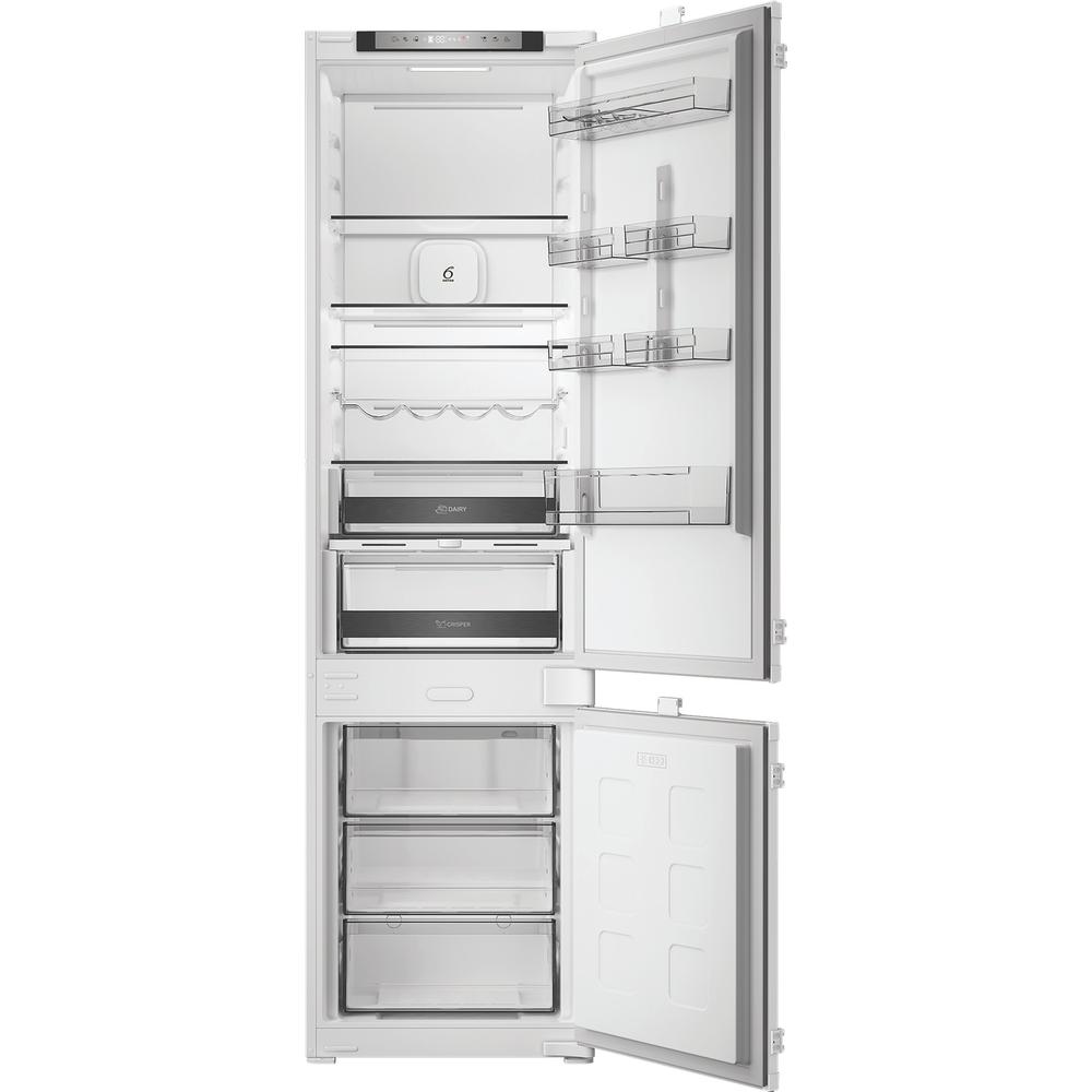 Whirlpool Комбиниран хладилник с камера Вграден WHK2 5322 B4E Zinc Metal 2 врати Frontal open