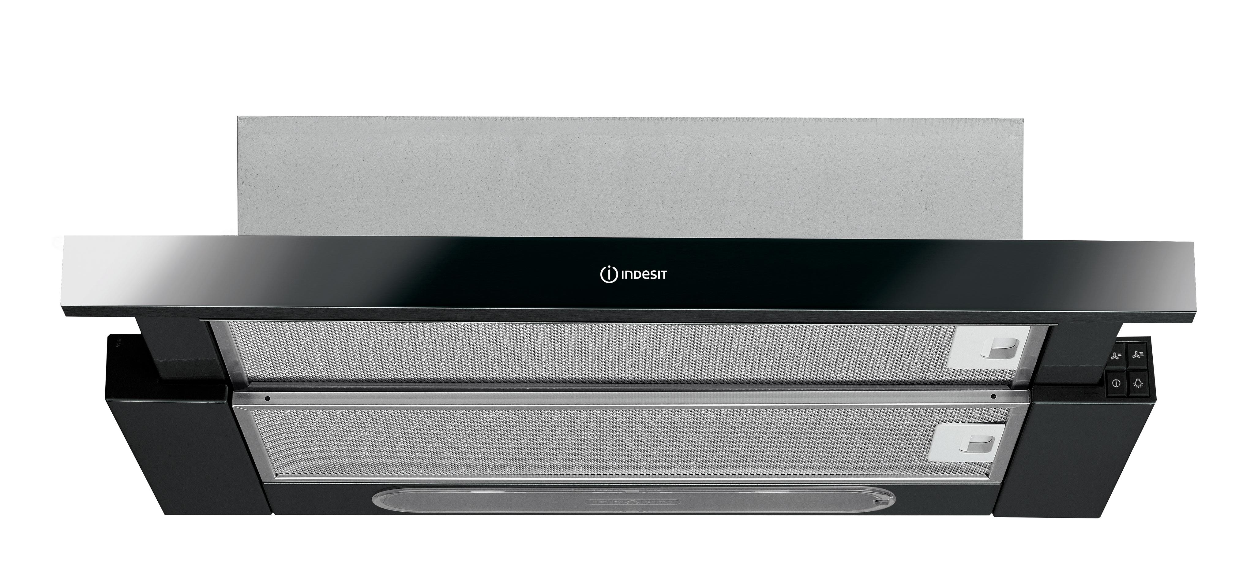 Indesit Dampkap Inbouw IAHTT64FLSK Zwart Onderbouw Mechanisch Frontal