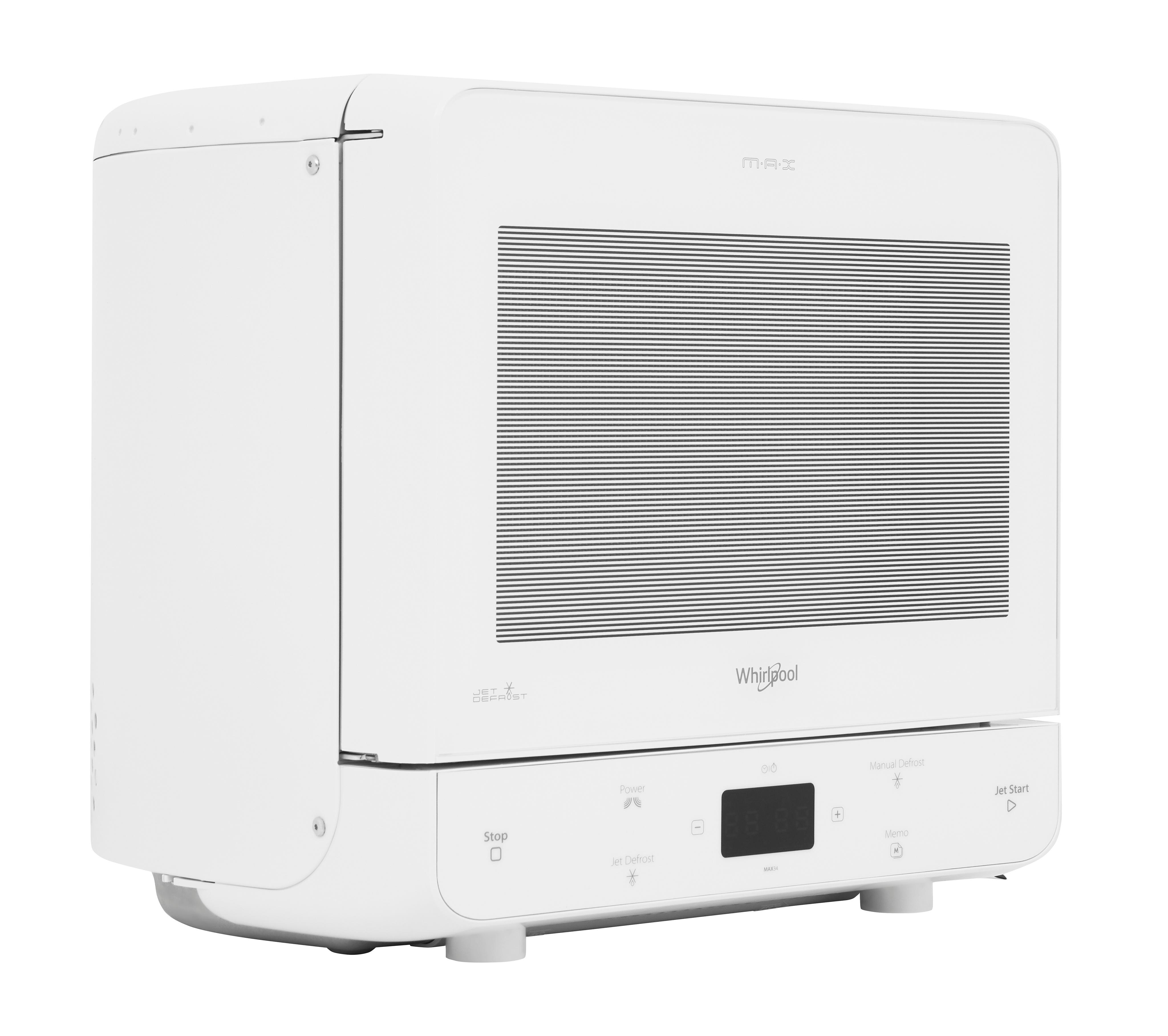 Whirlpool Mikrovågsugn Fristående MAX 34 FW White Elektronisk 13 Endast MW 700 Perspective