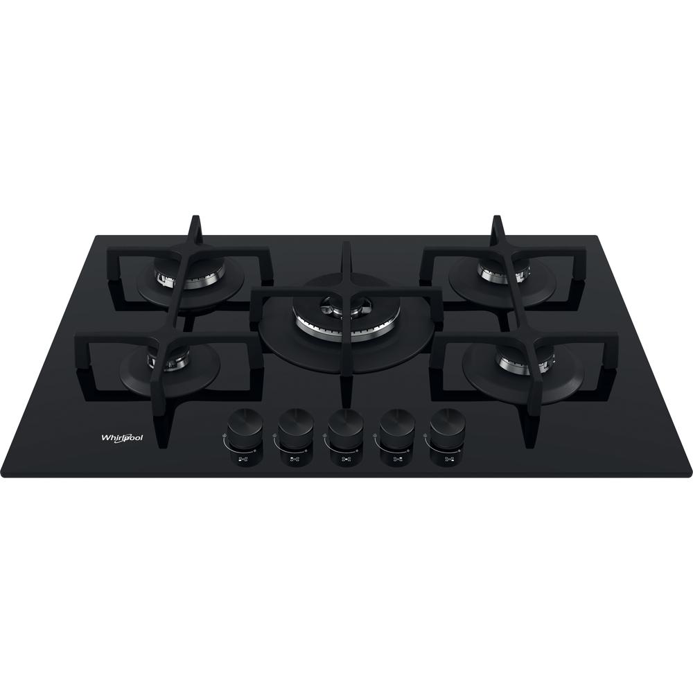 Whirlpool Hob GOA 7523/NB1 Black Gas Frontal top down