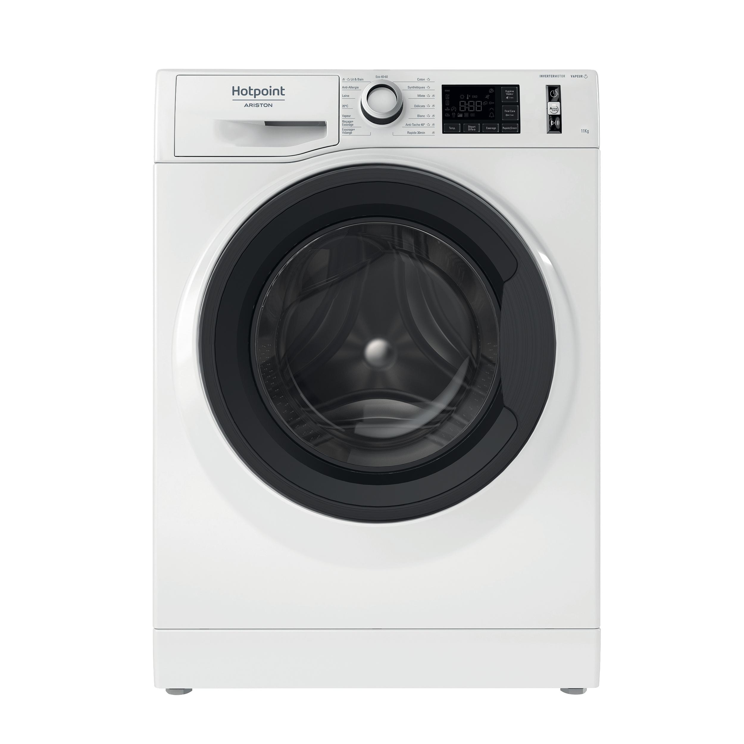 Hotpoint_Ariston Lave-linge Pose-libre NWB 11489 WMVA FR Blanc Lave-linge frontal A Frontal
