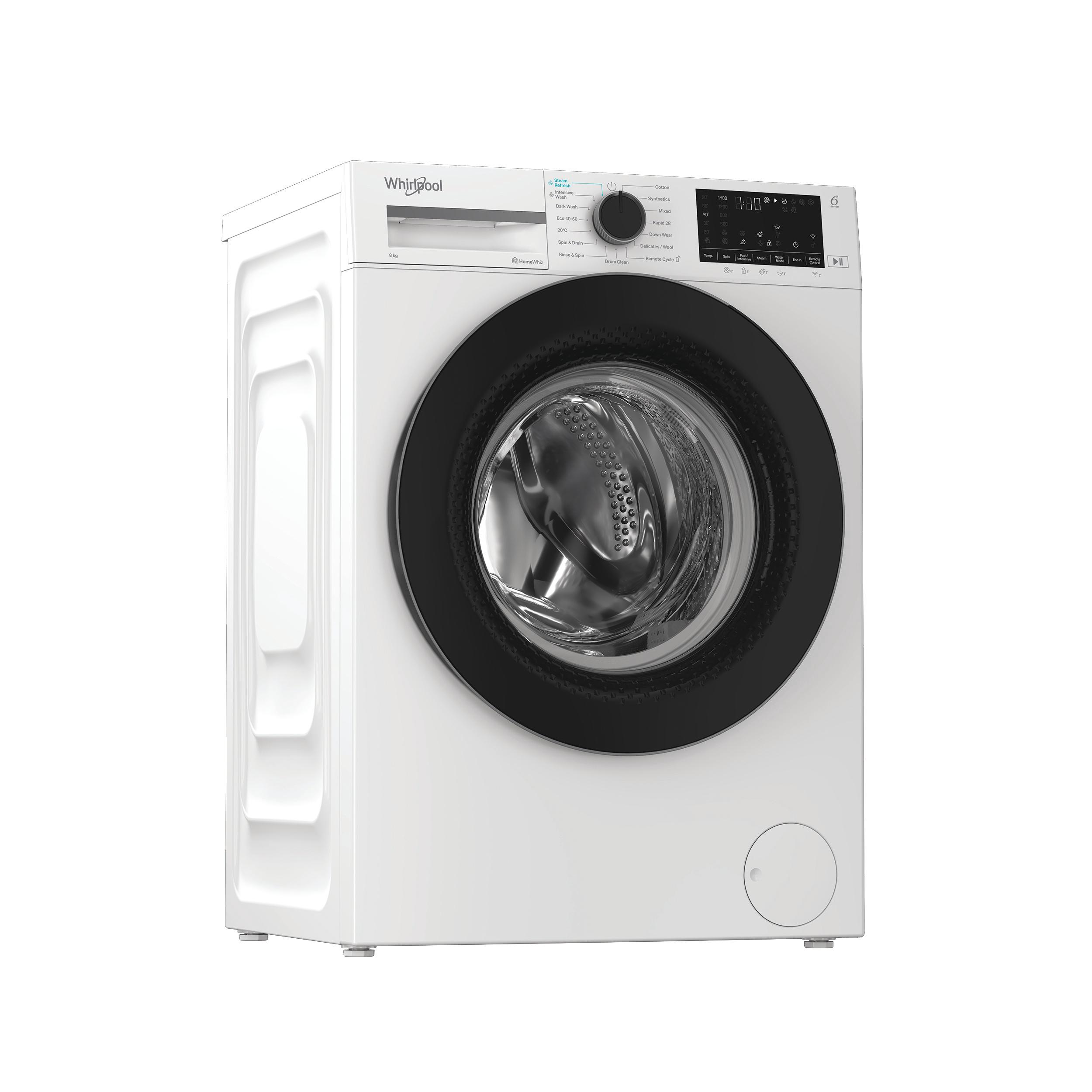 Whirlpool Washing machine Free-standing WAM 87 WB IRE White Front loader A Perspective
