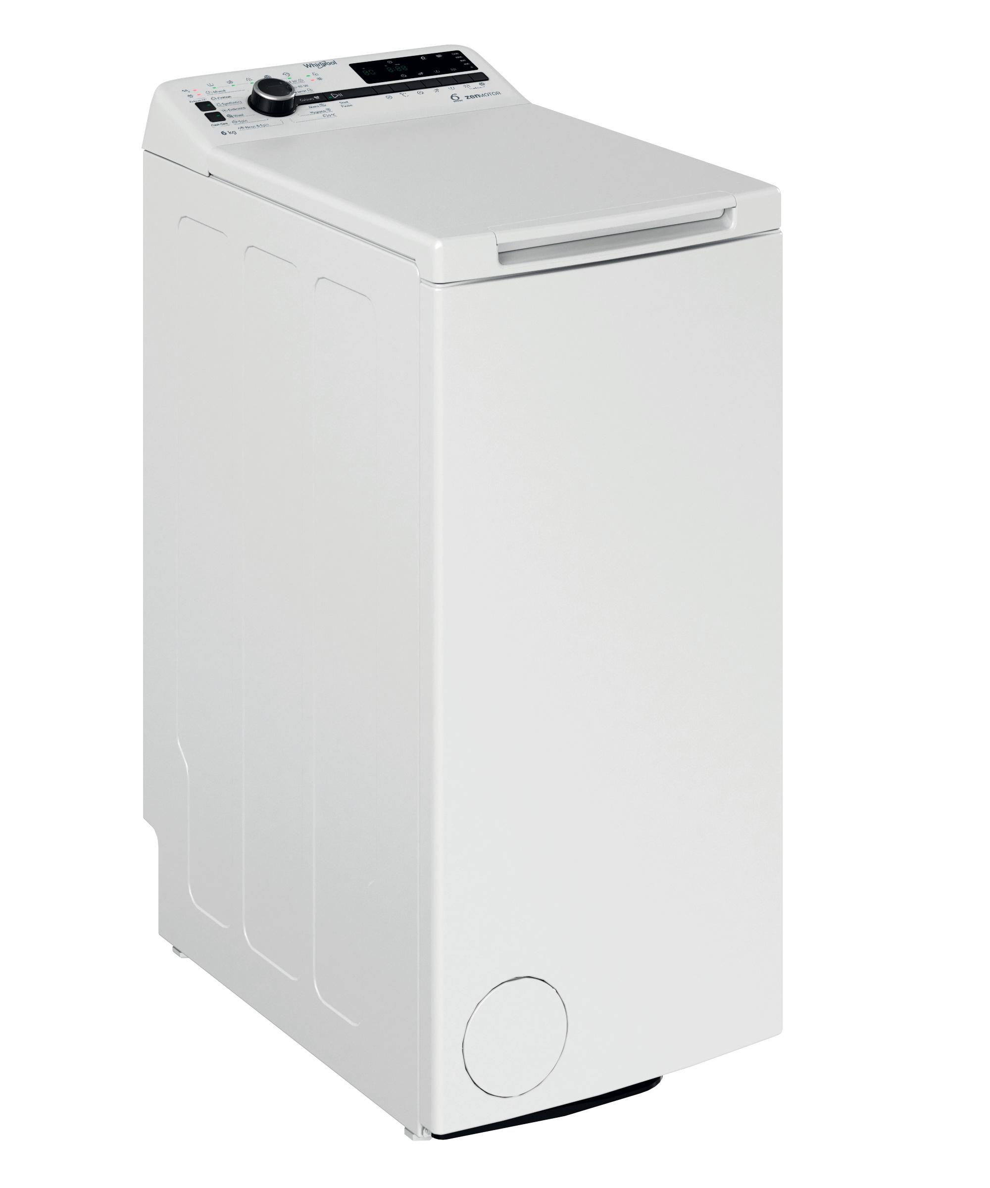 Whirlpool Vaskemaskin Frittstående TDLRB 6252BS EU/N Hvit Top loader B Perspective