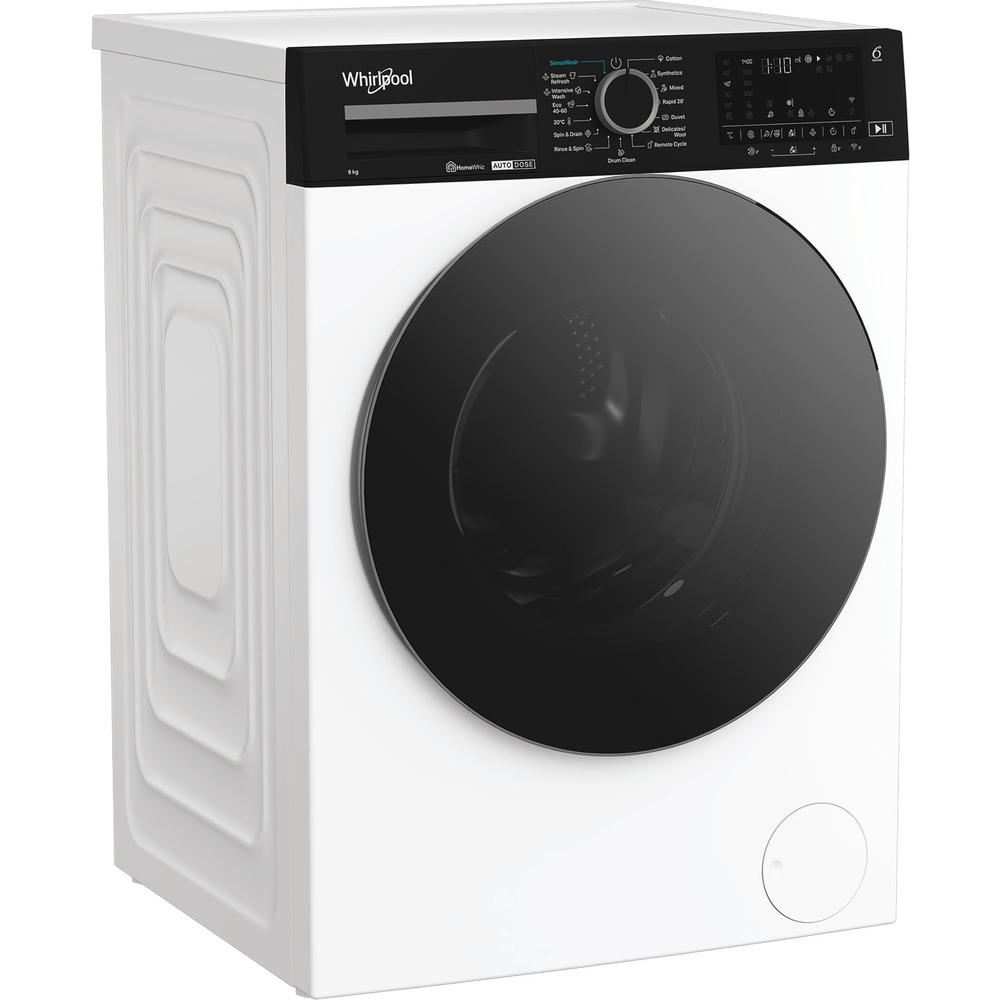 Whirlpool Перална машина Свободностоящи WPM 912W ADS EE Бял Предно зареждане A Perspective
