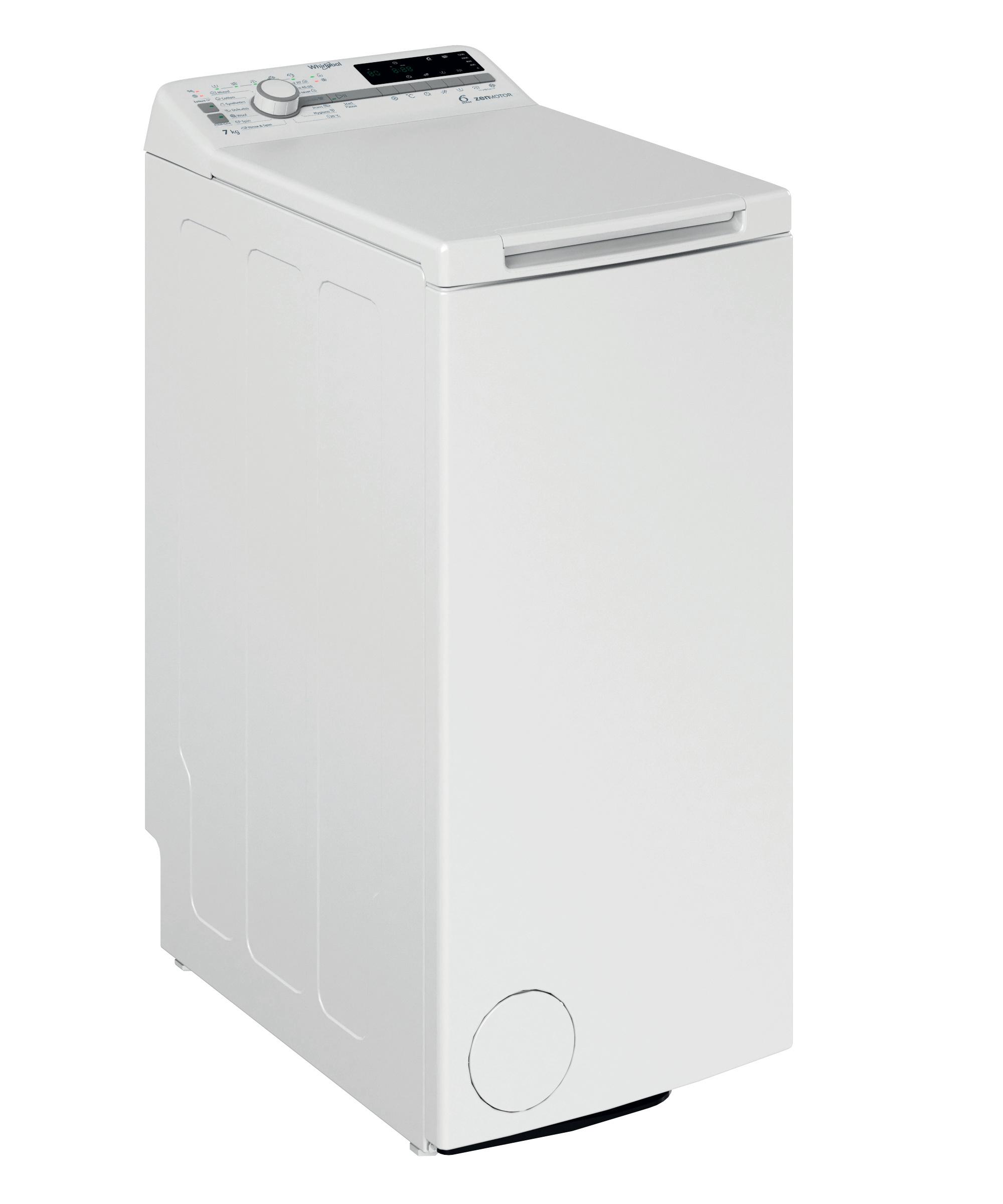 Whirlpool Maşină de spălat rufe Independent TDLR 7232BS EU Alb Încărcare Verticală D Perspective