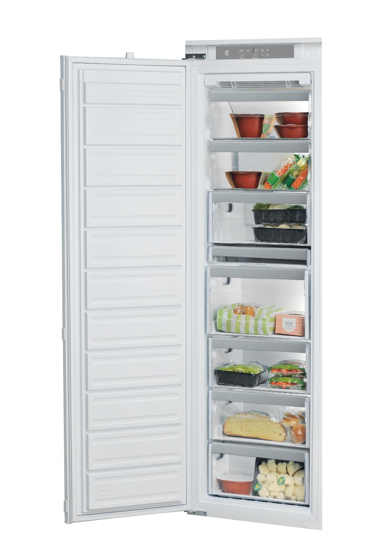 Whirlpool Fryser Integrert AFB 18402 Hvit Perspective open