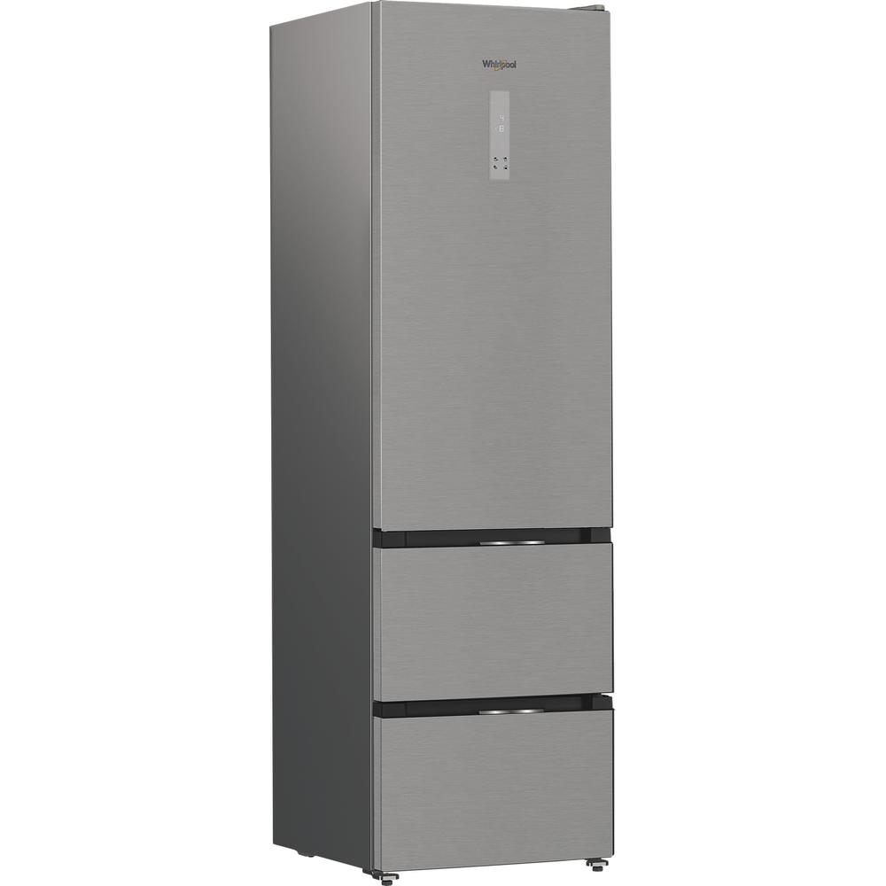 Whirlpool Комбиниран хладилник с камера Свободностоящи WHKF 6352 X5E Сребрист 2 врати Perspective