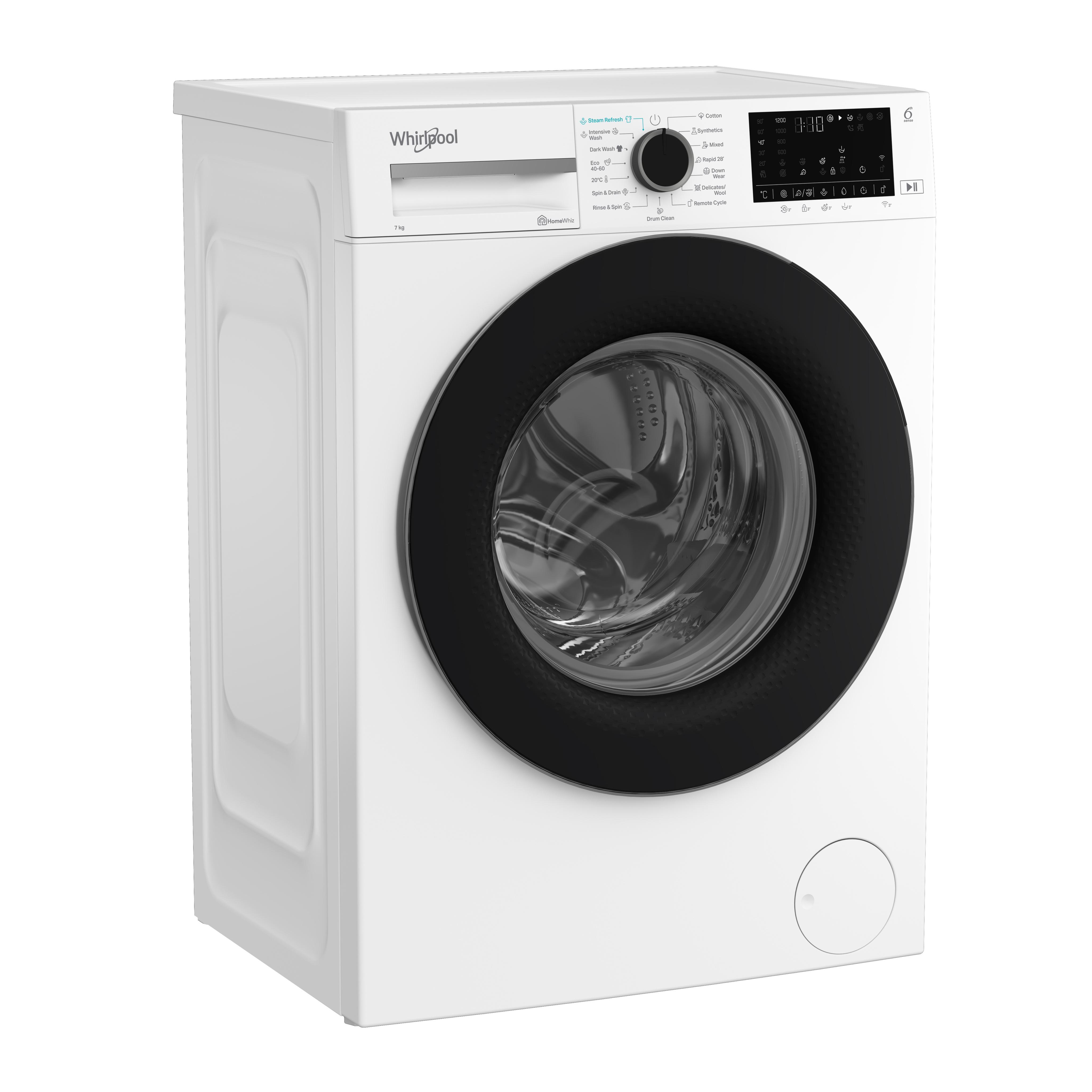 Whirlpool Maşină de spălat rufe Independent WAM 762WB EE Alb Încărcare frontală N/A Perspective