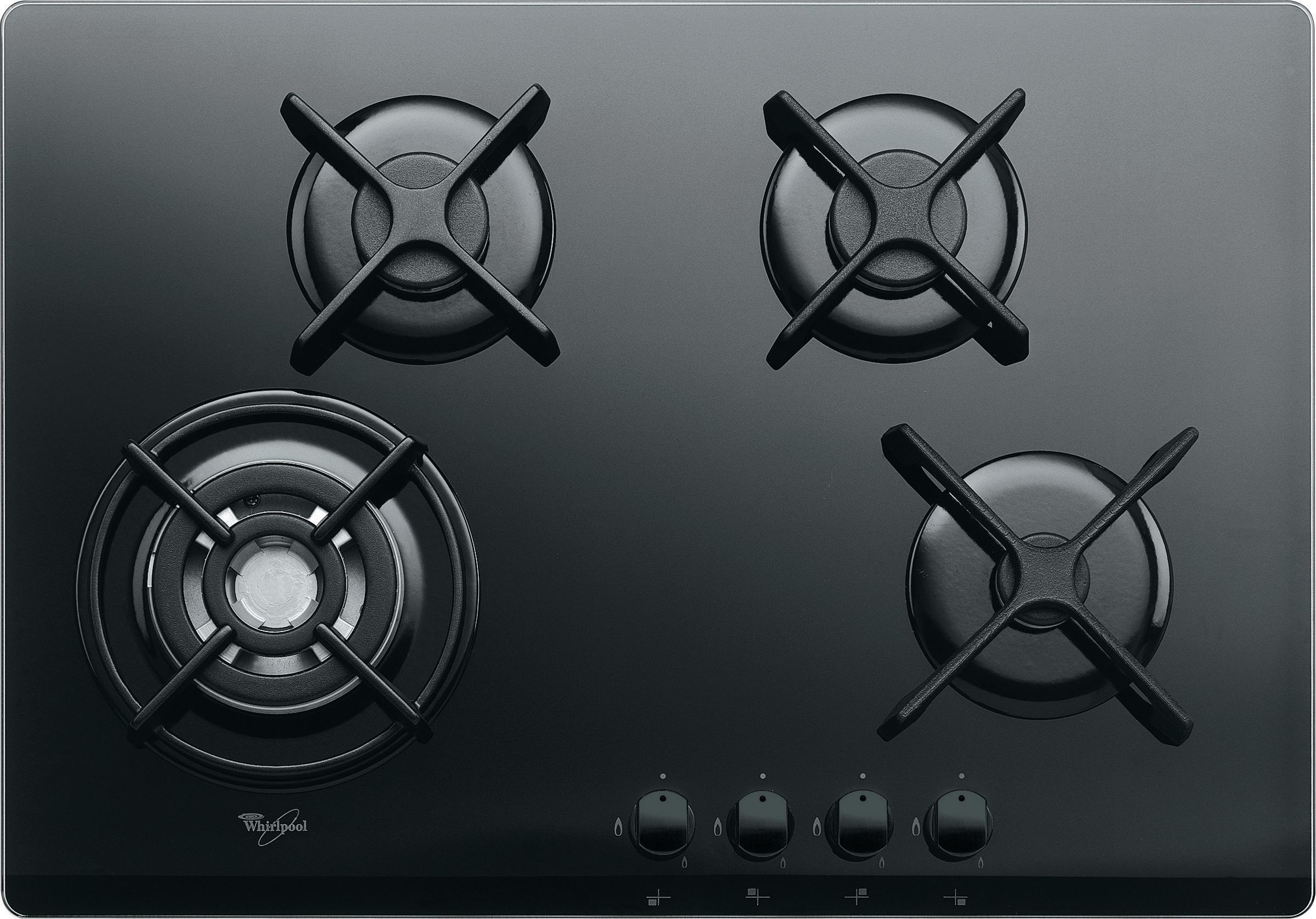 Whirlpool Table de cuisson AKT 5000/NB Noir Gaz Frontal