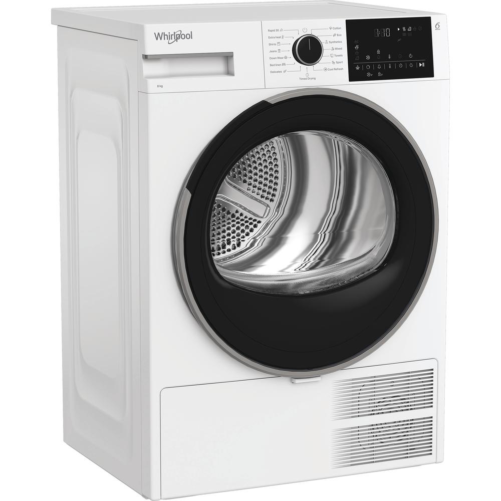 Whirlpool Tørretumbler WSD 86M WB EE Hvid Perspective