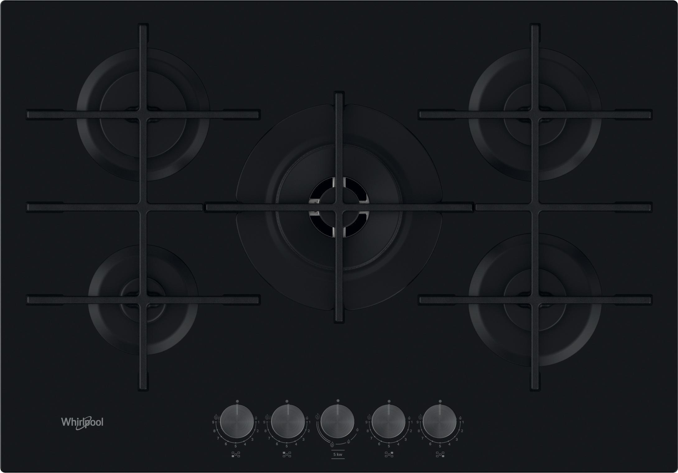 Whirlpool Hob GOWL 758/NB Black Gas Frontal