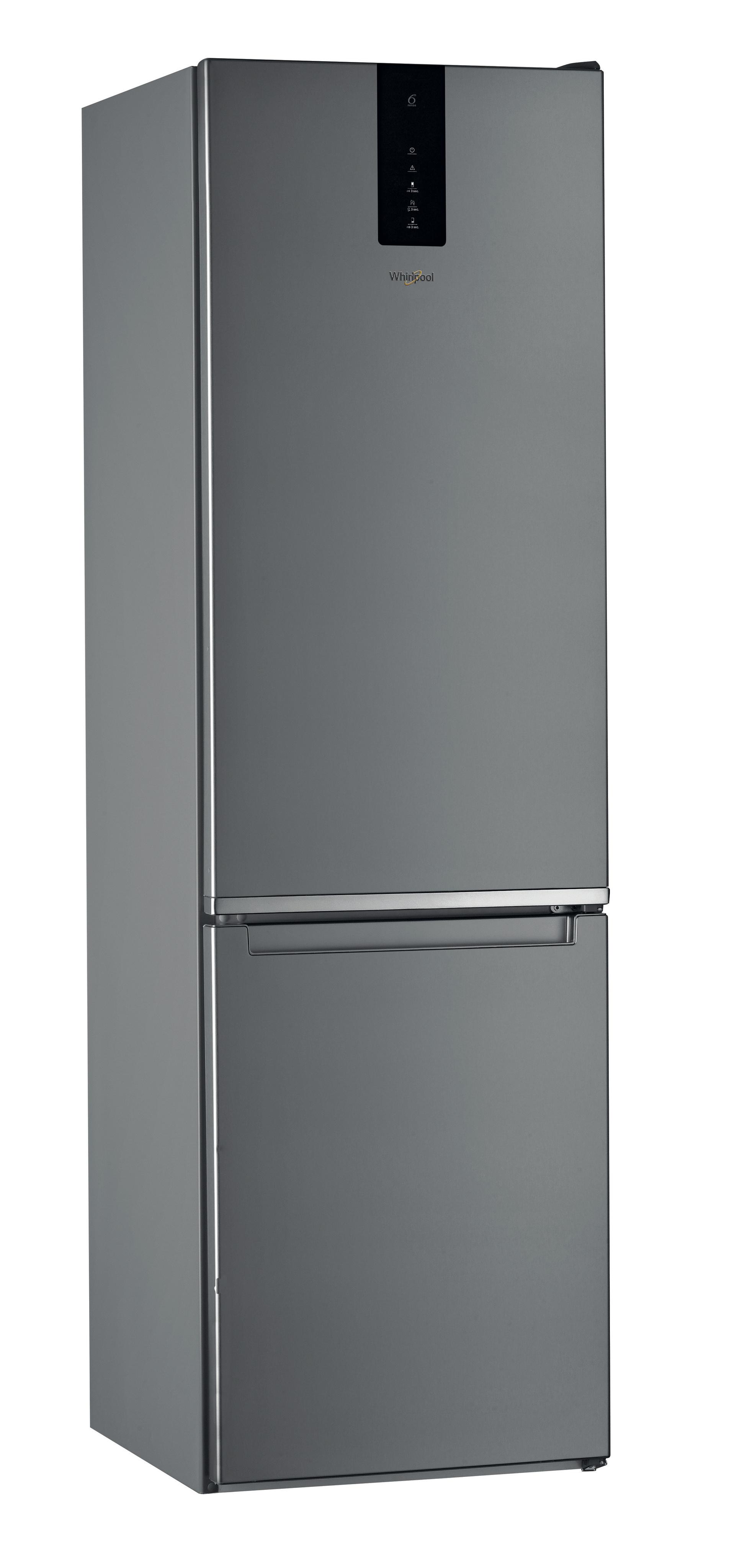 Whirlpool Kombinētais ledusskapis/saldētava Brīvi stāvošs W9 921A OX Optic Inox 2 doors Perspective