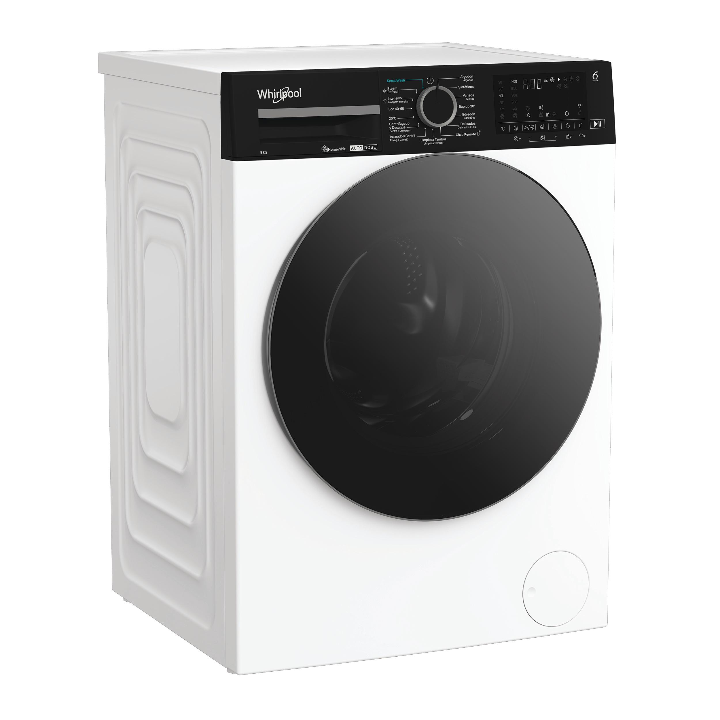 Whirlpool Lavadora Libre instalación WPM 97W ADS SPT Blanco Cargador frontal A Perspective
