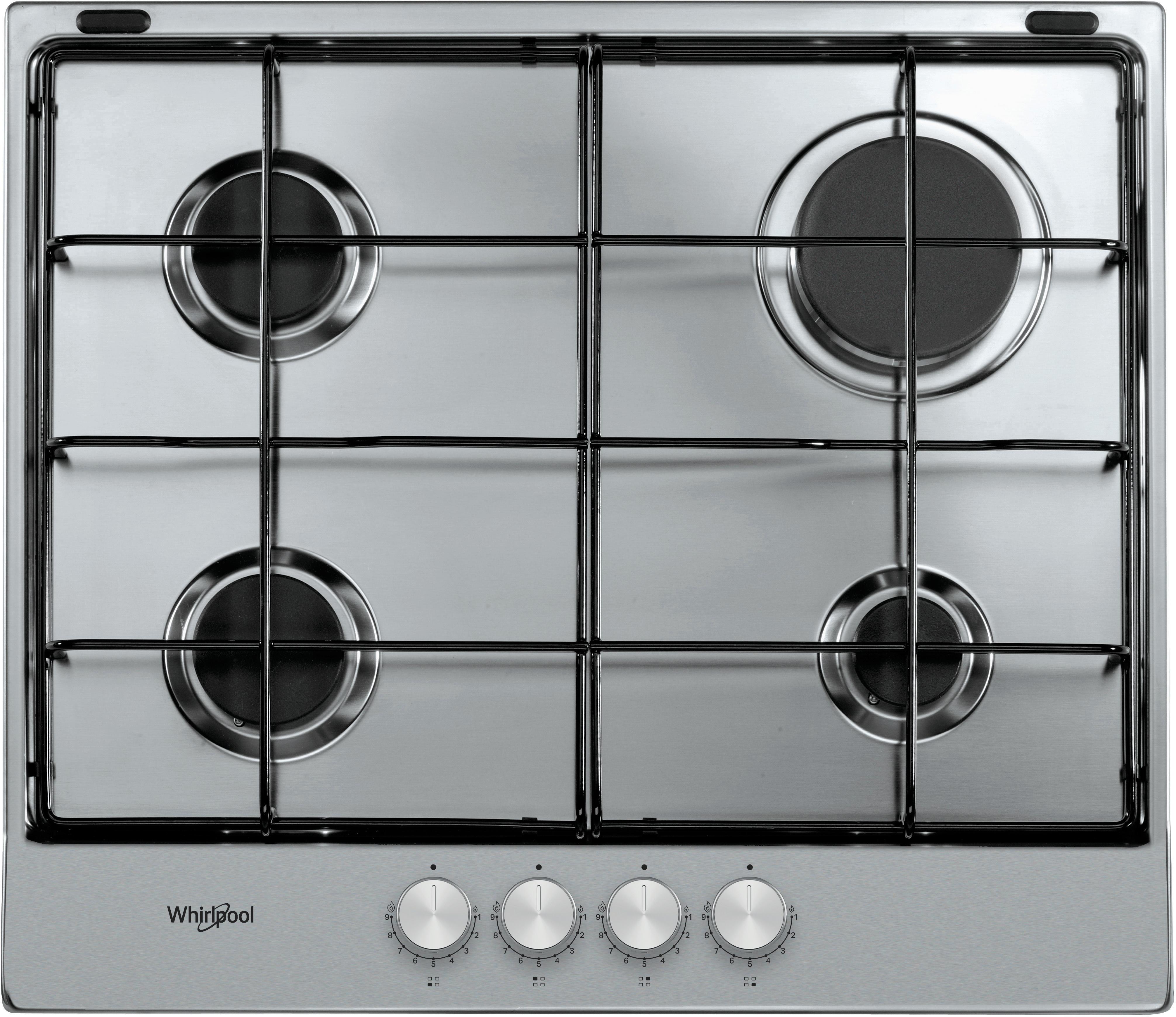 Whirlpool Kookplaat TGML 650 IX Inox Gas Frontal
