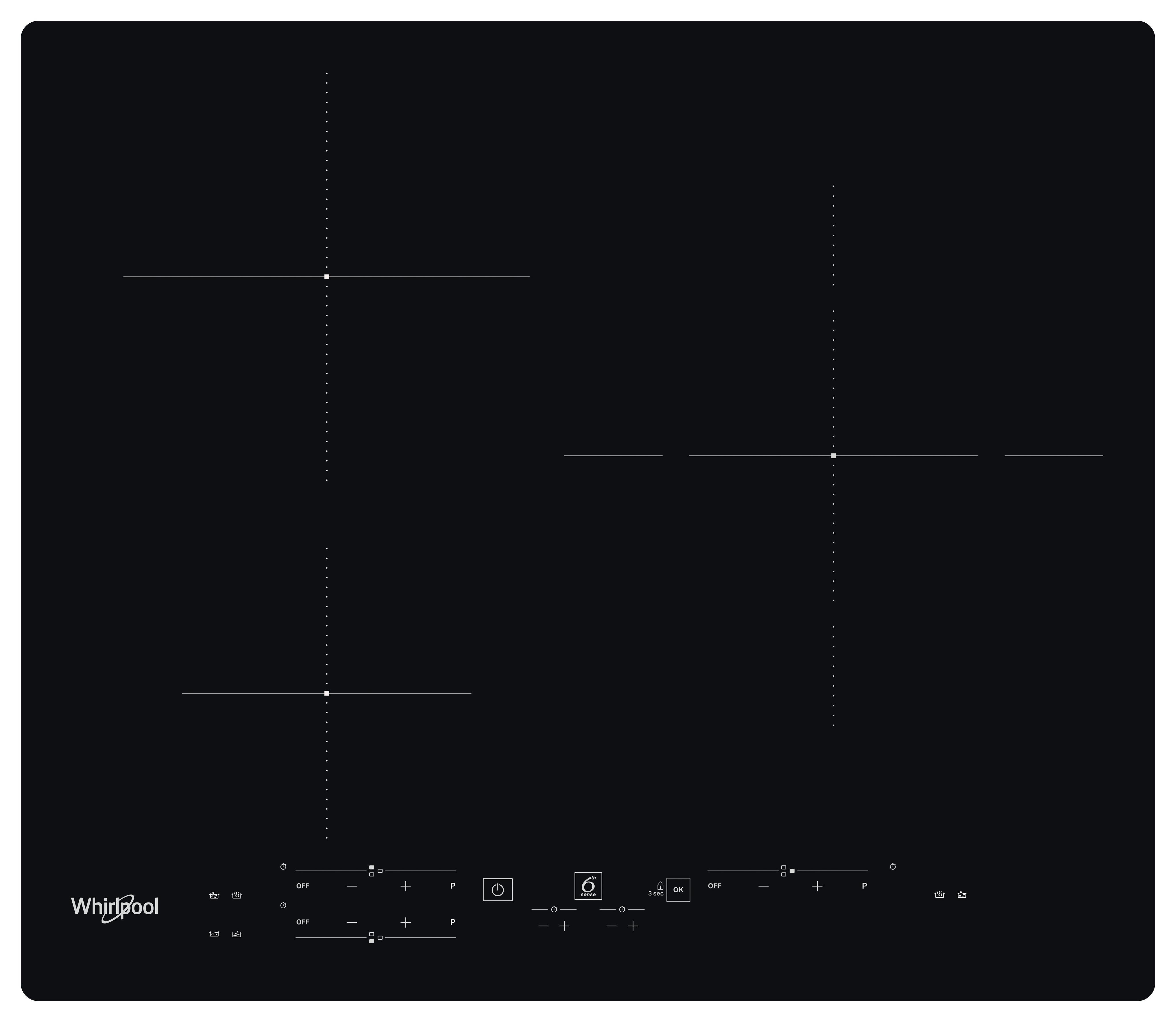 Whirlpool Encimera WS B7560 NE Negro Induction vitroceramic Frontal