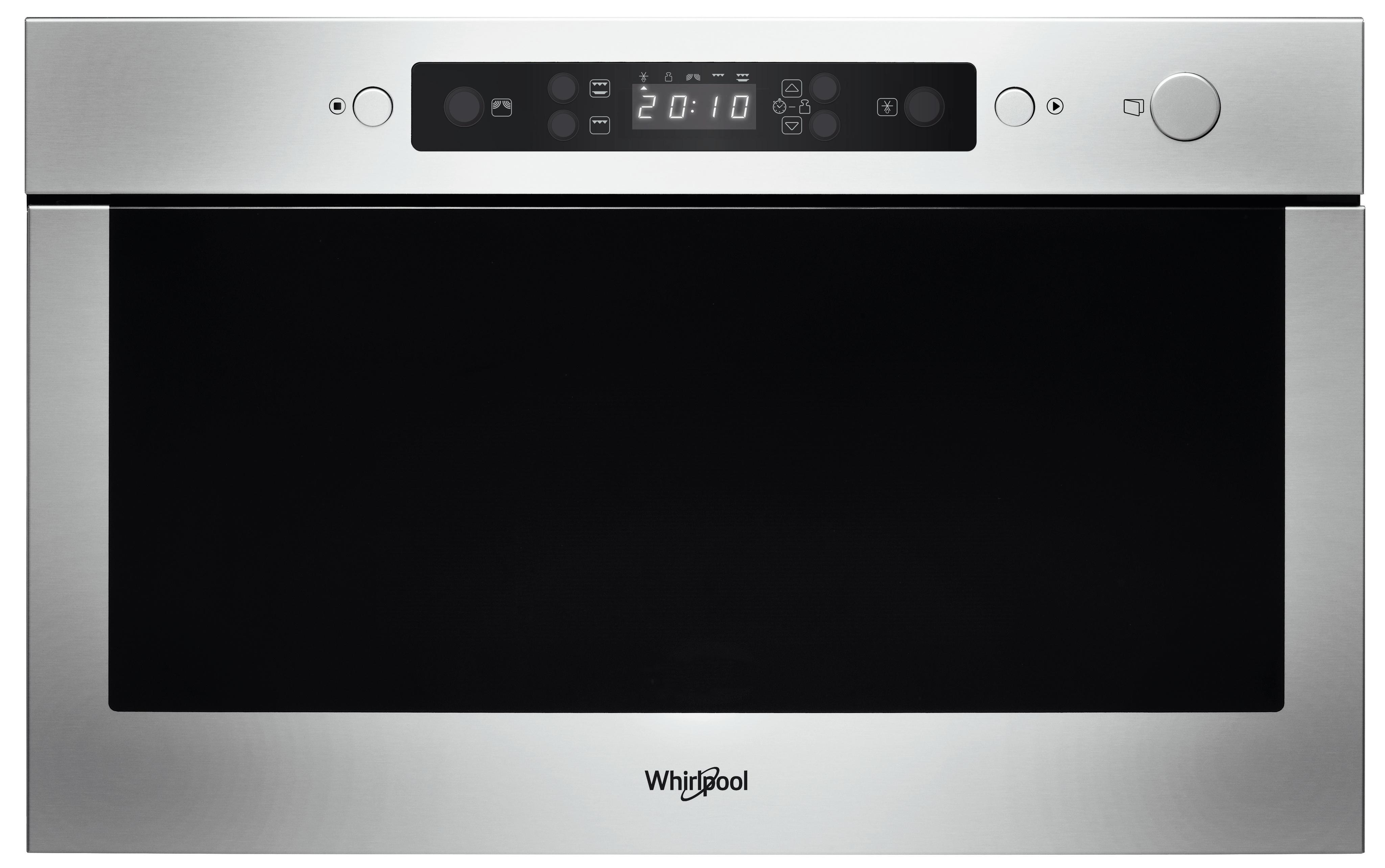 Whirlpool Micro-ondas Encastre AMW 439/IX Aço inoxidável Eletrónico 22 MO + Função Grill 750 Frontal