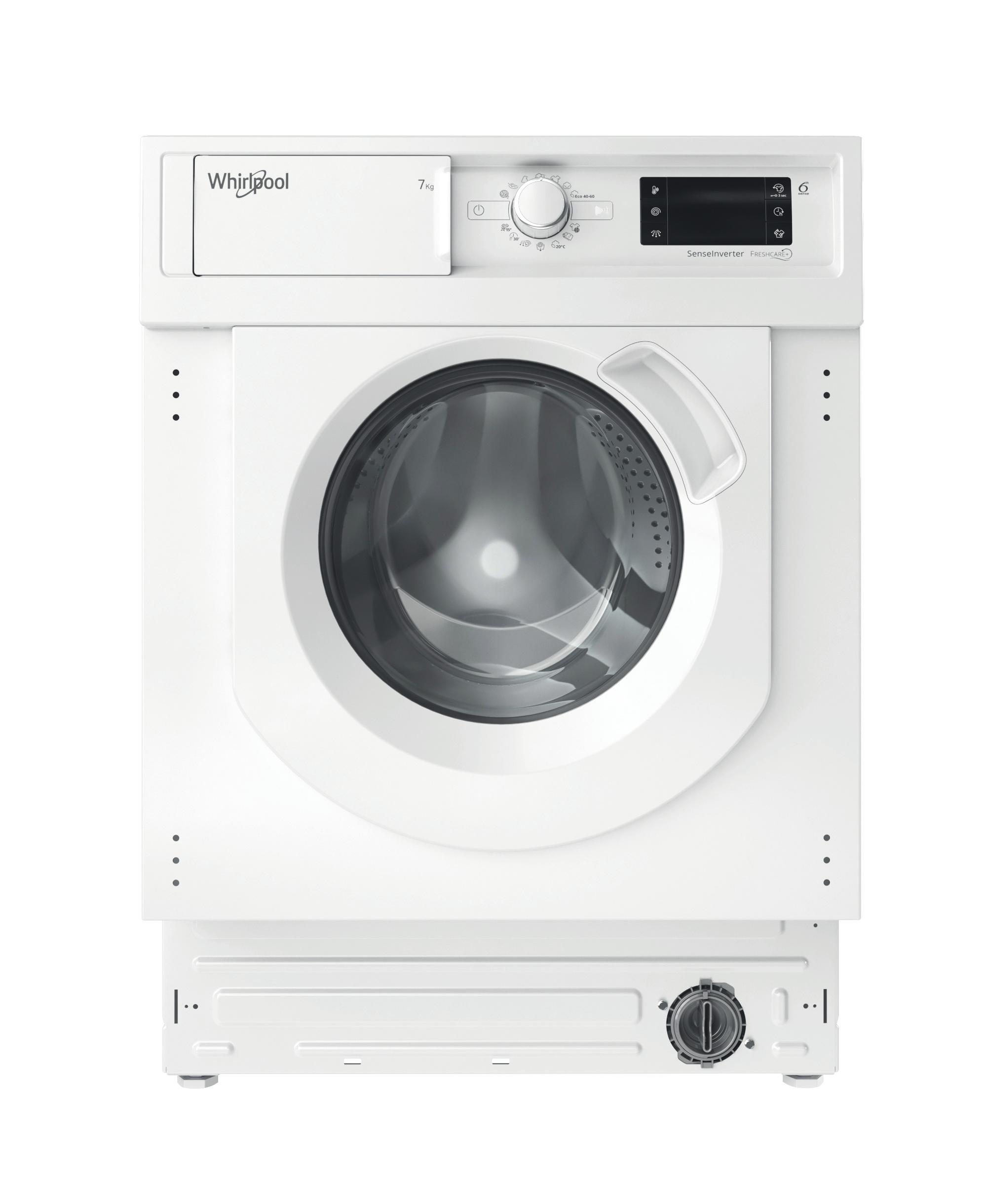 Whirlpool Pesumasin Integreeritav BI WMWG 71483E EU N Valge Eestlaetav D Frontal