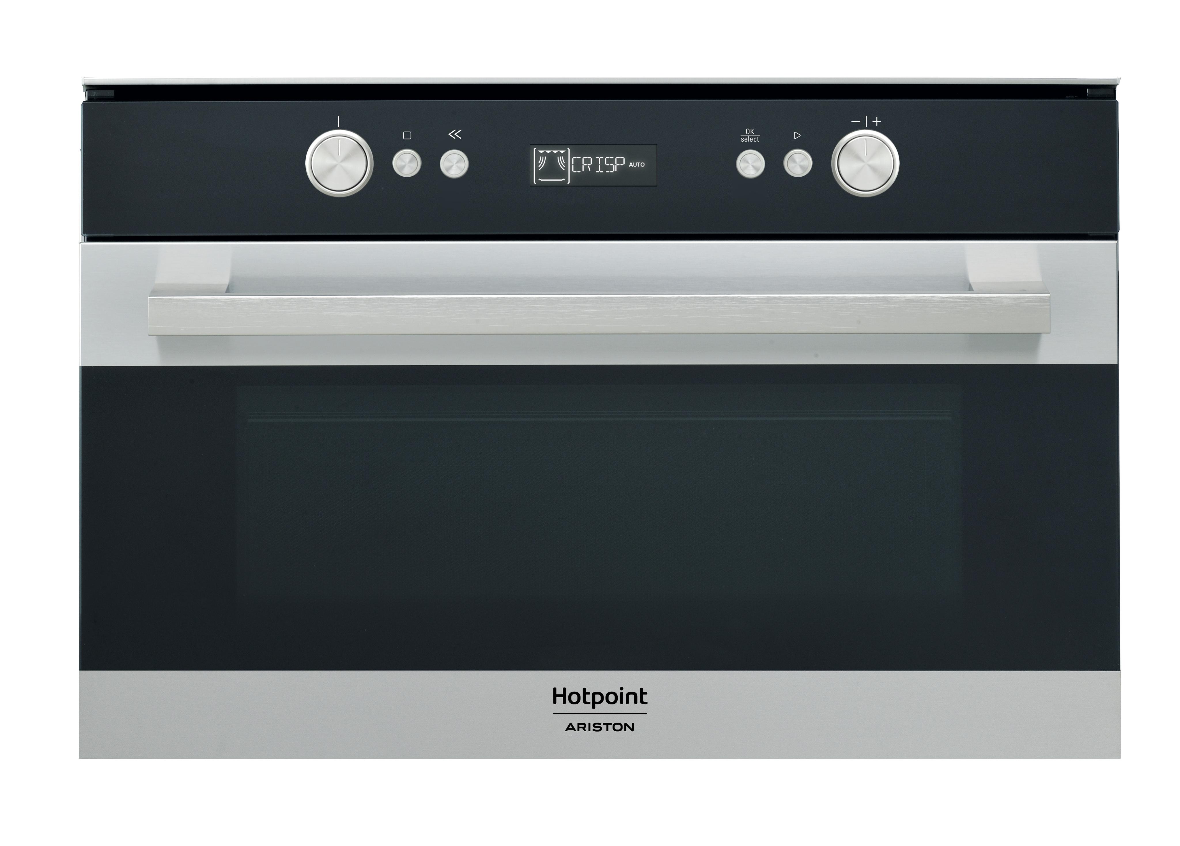 Horno- microondas de integración Hotpoint: Color acero inoxidable
