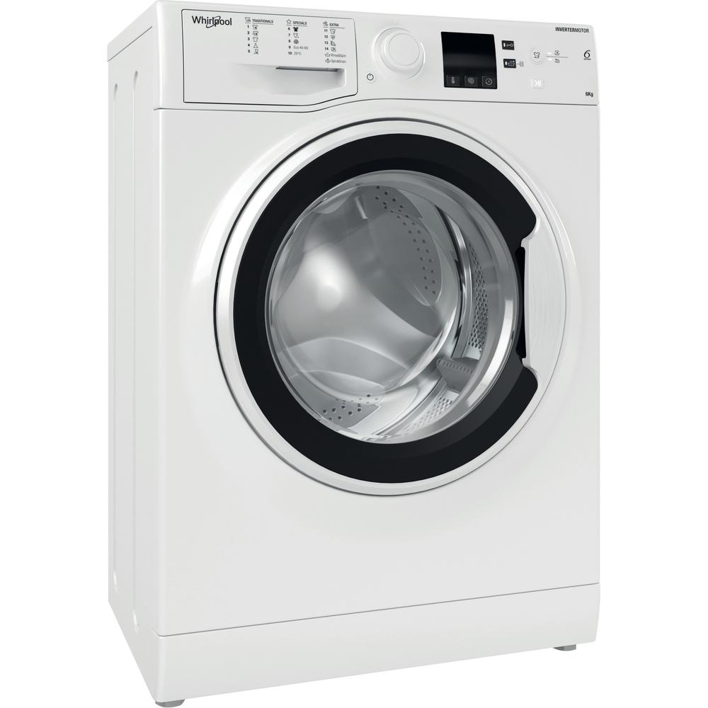 Whirlpool Πλυντήριο ρούχων Ελεύθερο WRBSS 6249 W EU Λευκό Front loader C Perspective