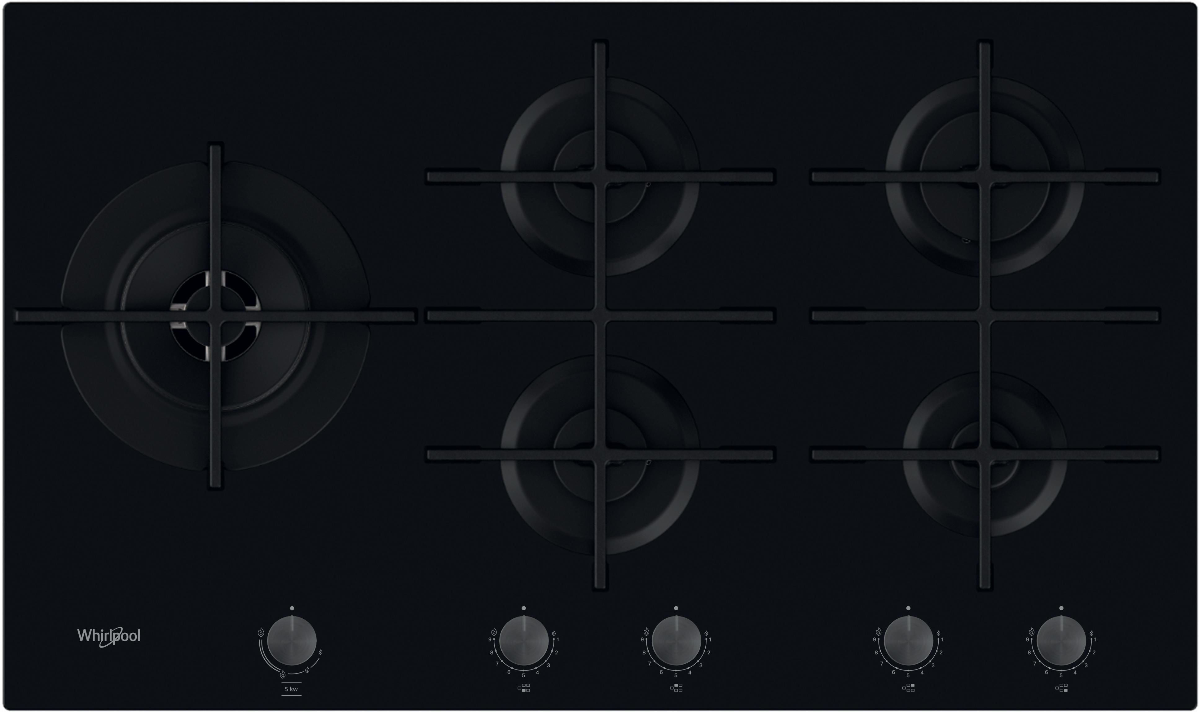 Whirlpool Hob GOWL 958/NB Black Gas Frontal