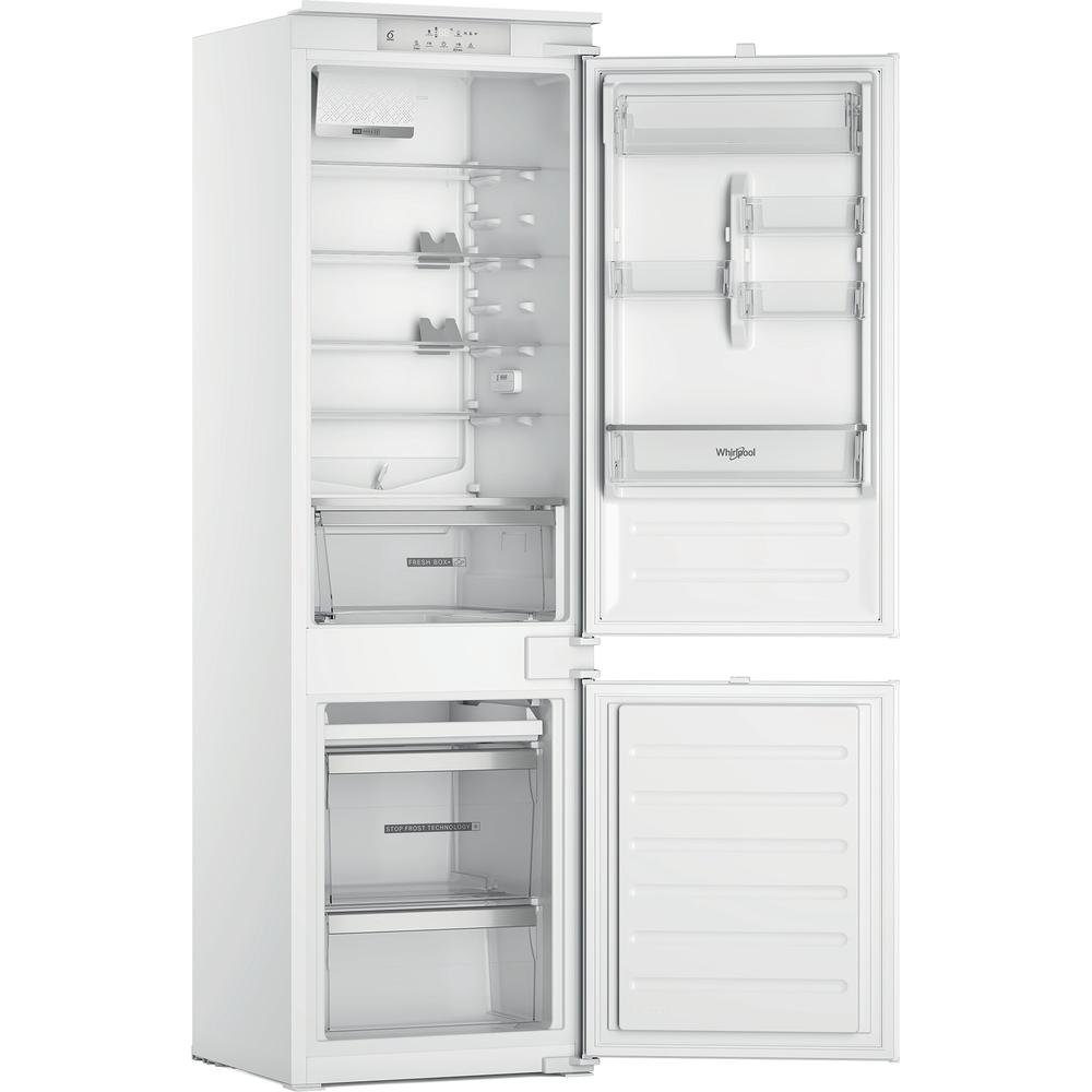 Whirlpool Kühl- / Gefrierkombination Einbaugerät WNBB18SP32R Weiss 2 Türen Perspective open