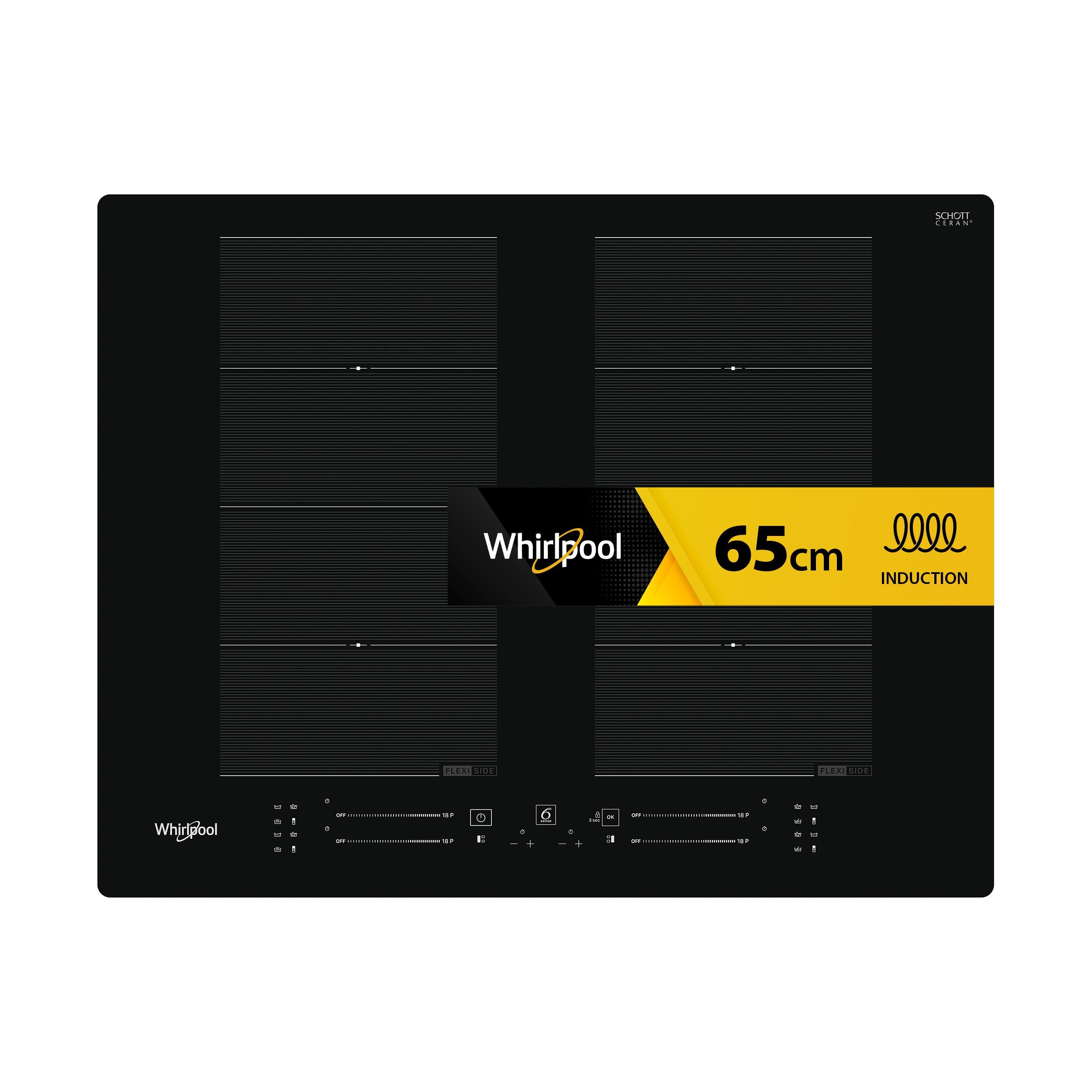 Whirlpool Varná deska WF S8865 NE Černá Induction vitroceramic Frontal