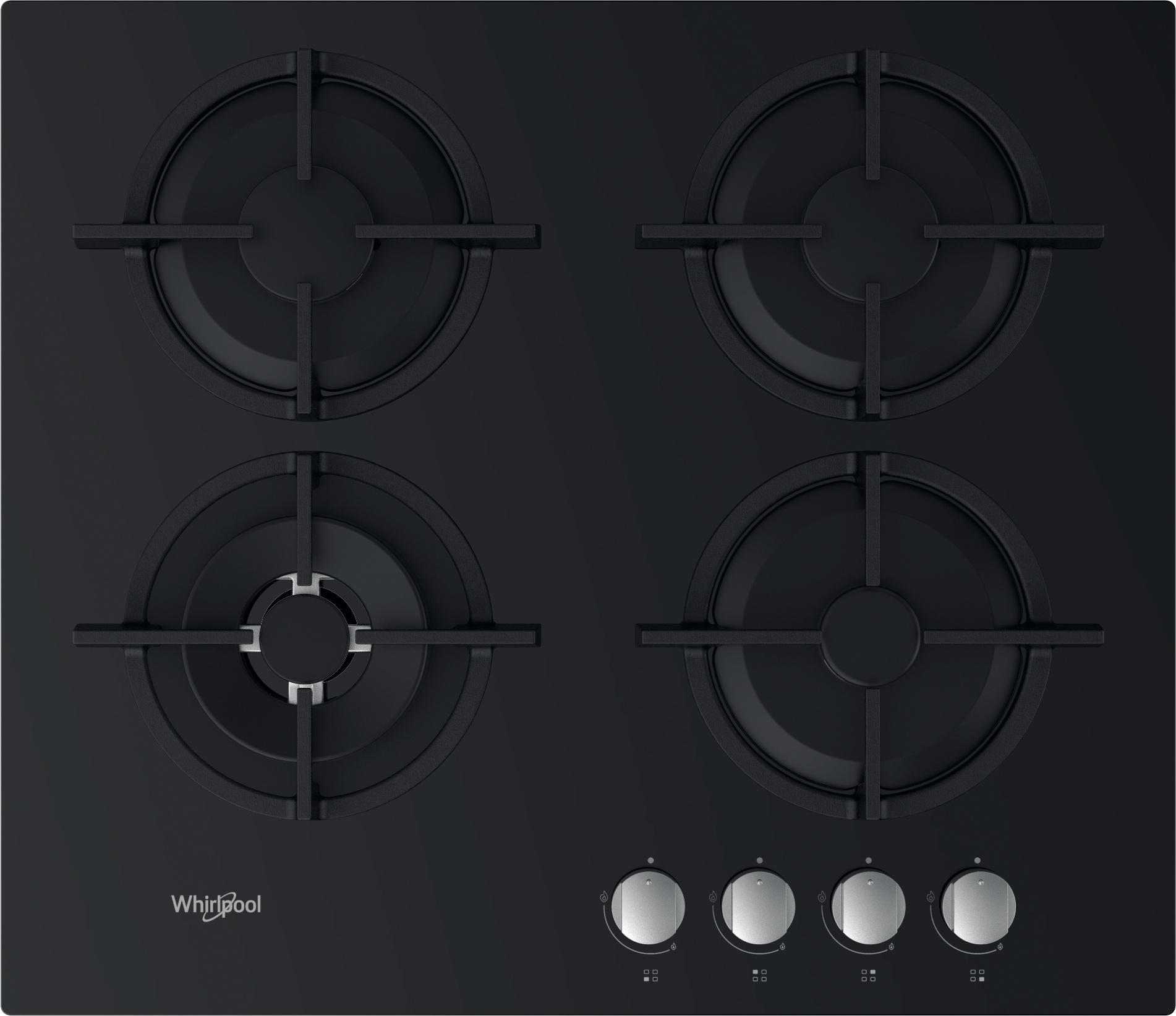 Whirlpool Főzőlap GOR 625/NB Fekete Gáz Frontal