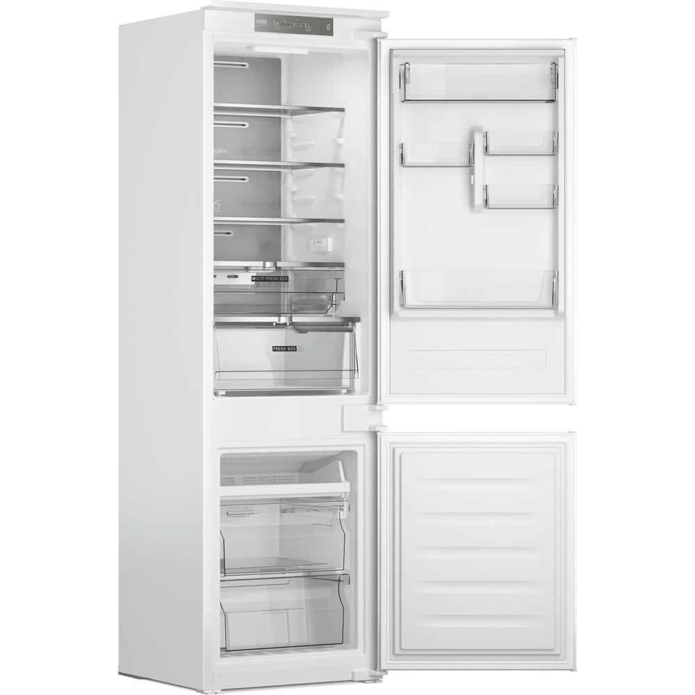 Whirlpool Fridge/freezer combination Vgradni WHC18 T341 Bela 2 doors Perspective open