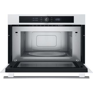 Whirlpool Micro-ondas Encastre WMD44MW Branco Eletrónico 31 MO + Função Grill 1000 Frontal open