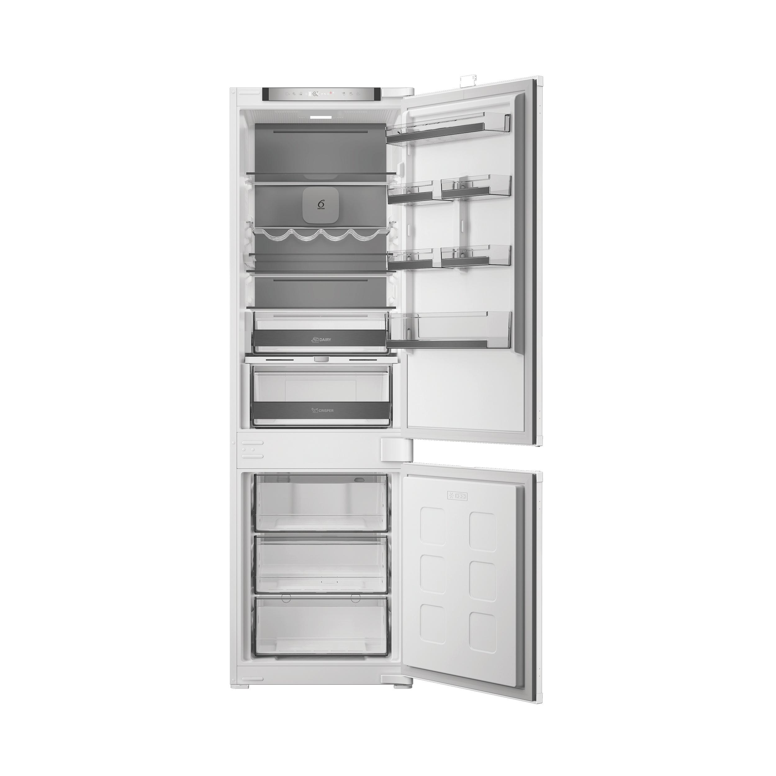 Whirlpool Kombinirani hladnjak Ugradbeni WHK2 5293 B5E2 Zinc Metal 2 doors Frontal open