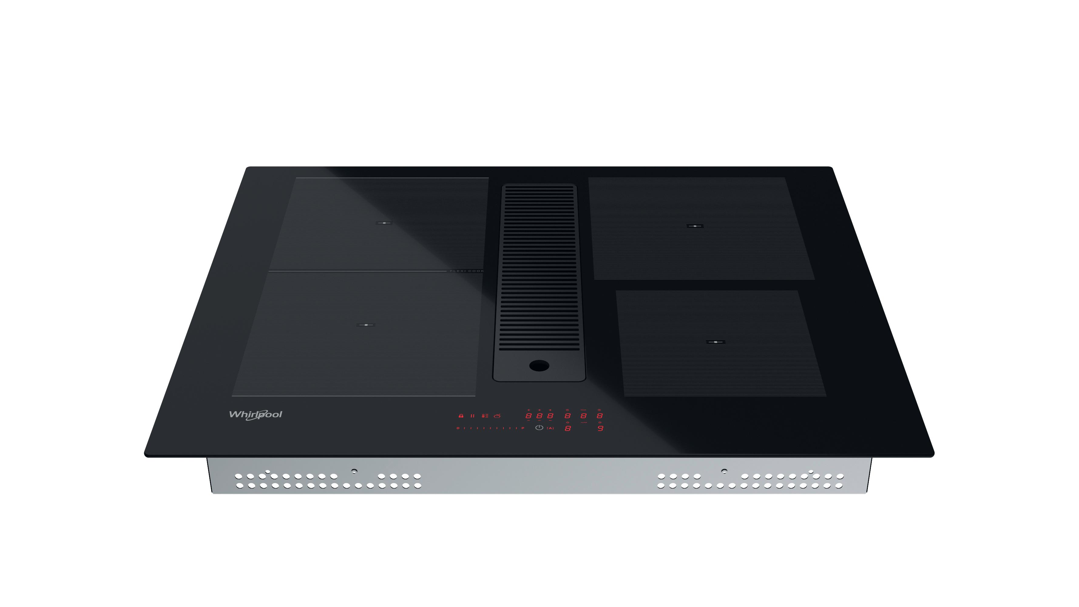 Whirlpool Venting cooktop WVH 1065B F KIT Juoda Frontal top down